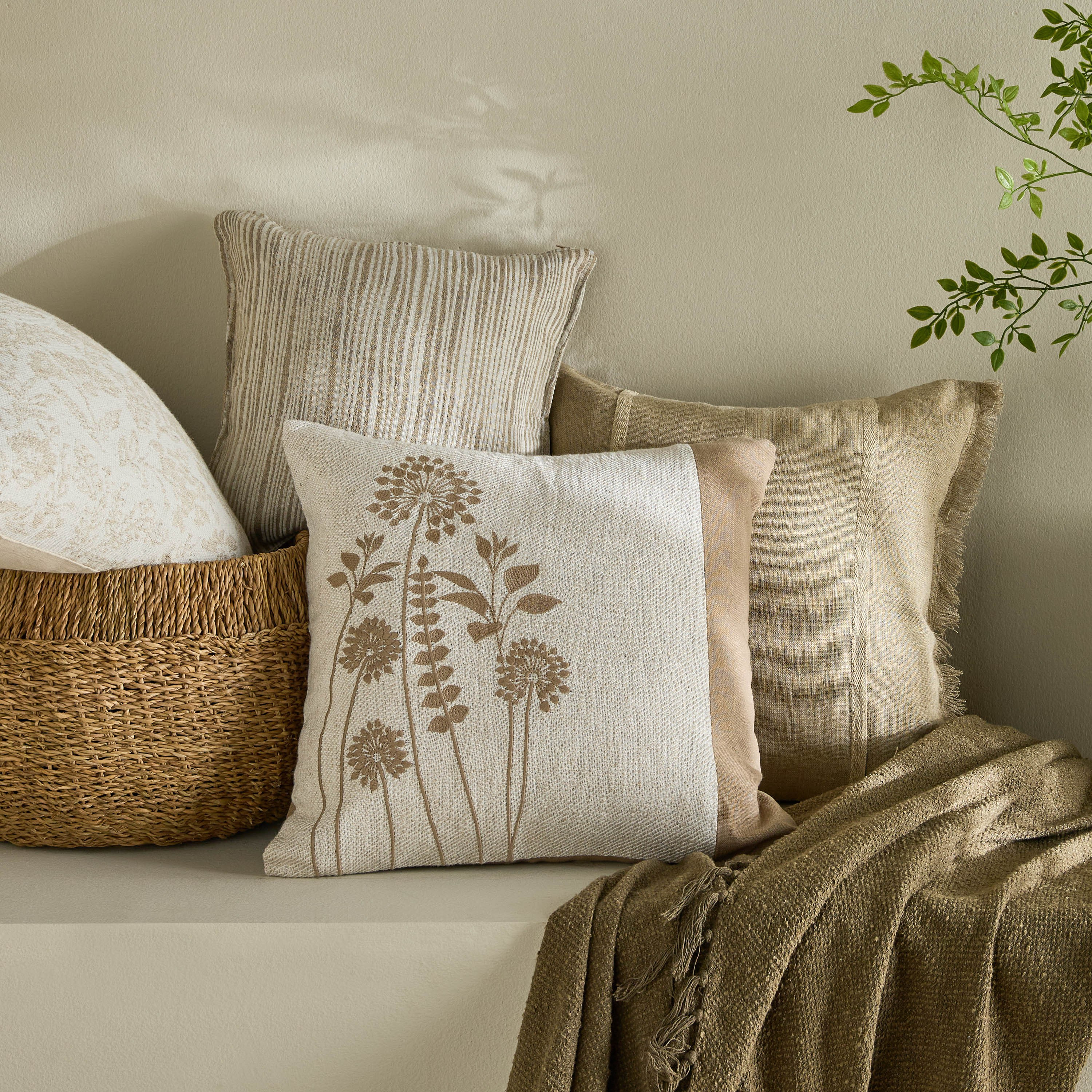Prunus Woven Filled Cushion - 50x50 cm-household-cushionsandthrows-filledcushions-decorativecushions-image-4