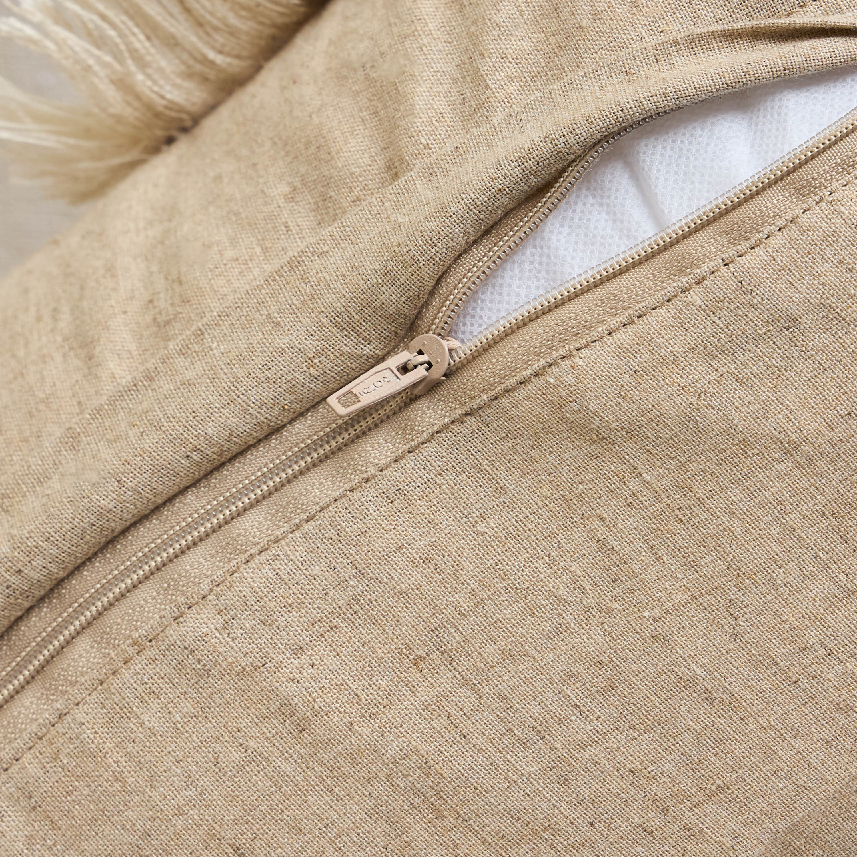 Willow Leaf Embroidered Filled Cushion - 50x50 cm-household-cushionsandthrows-filledcushions-decorativecushions-image-3