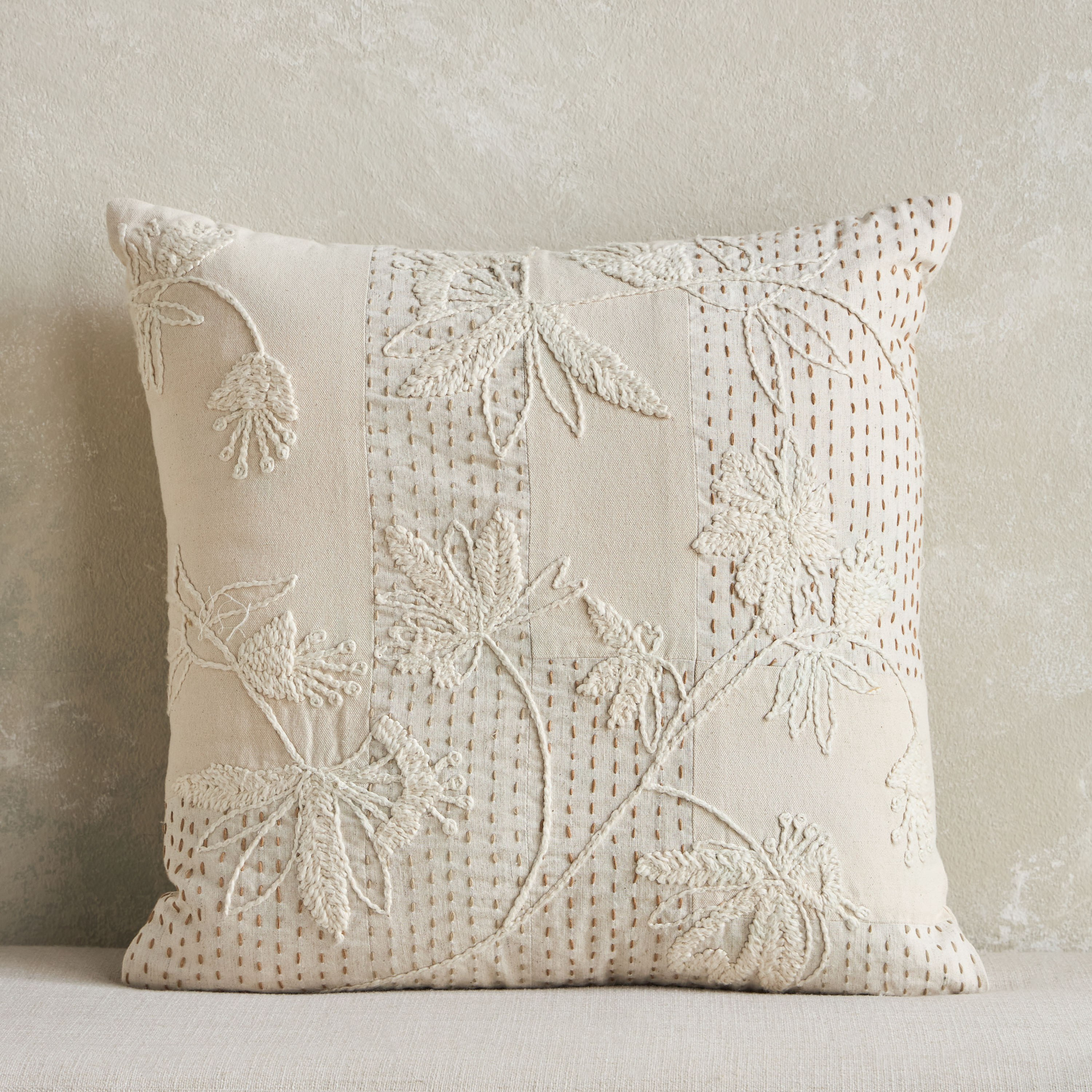 Keilani Jump Embroidered Filled Cushion - 50x50 cm-household-cushionsandthrows-filledcushions-decorativecushions-image-1