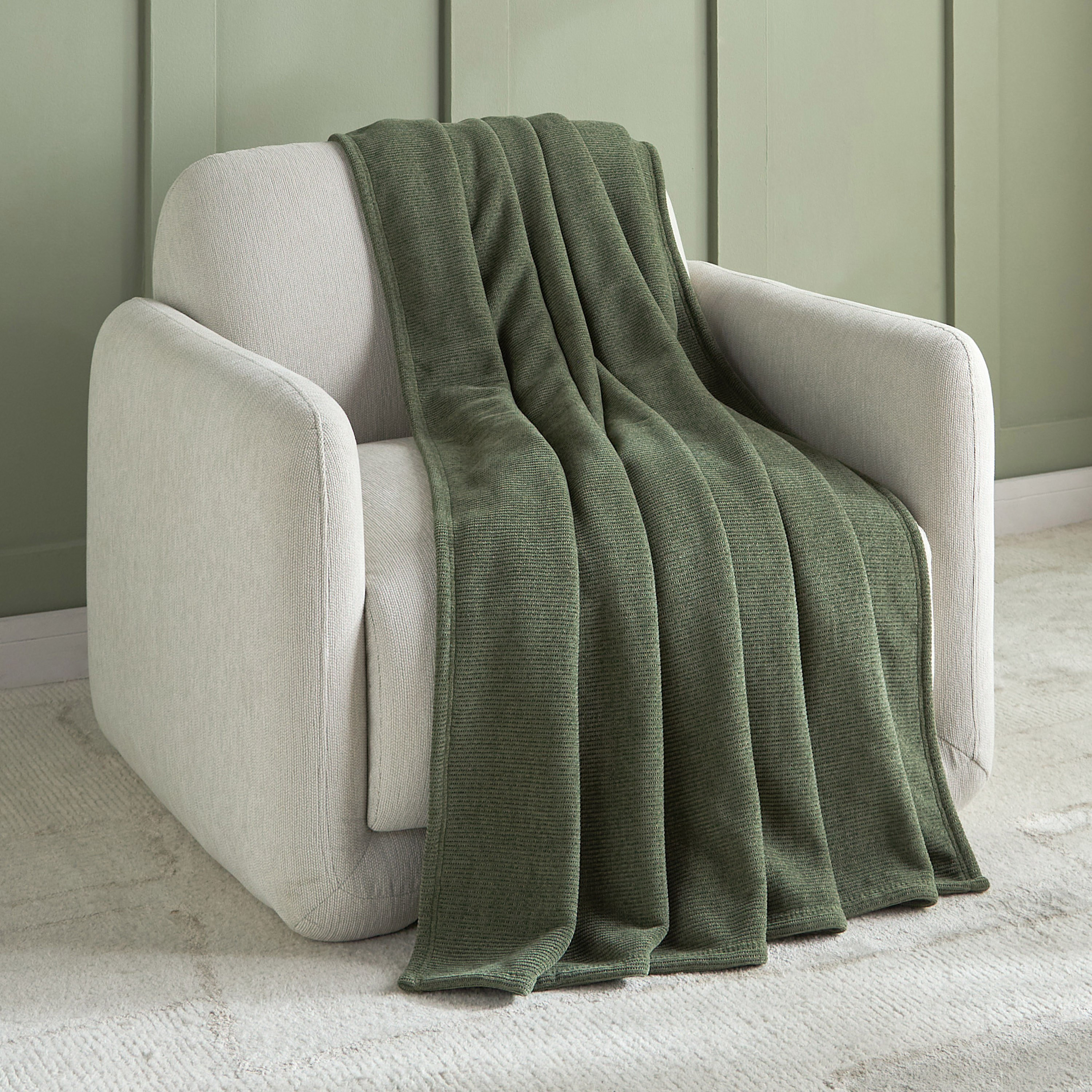 Luis Chenille Sherpa Queen Blanket - 200x240 cm-household-cushionsandthrows-throwsandblankets-blankets-image-1