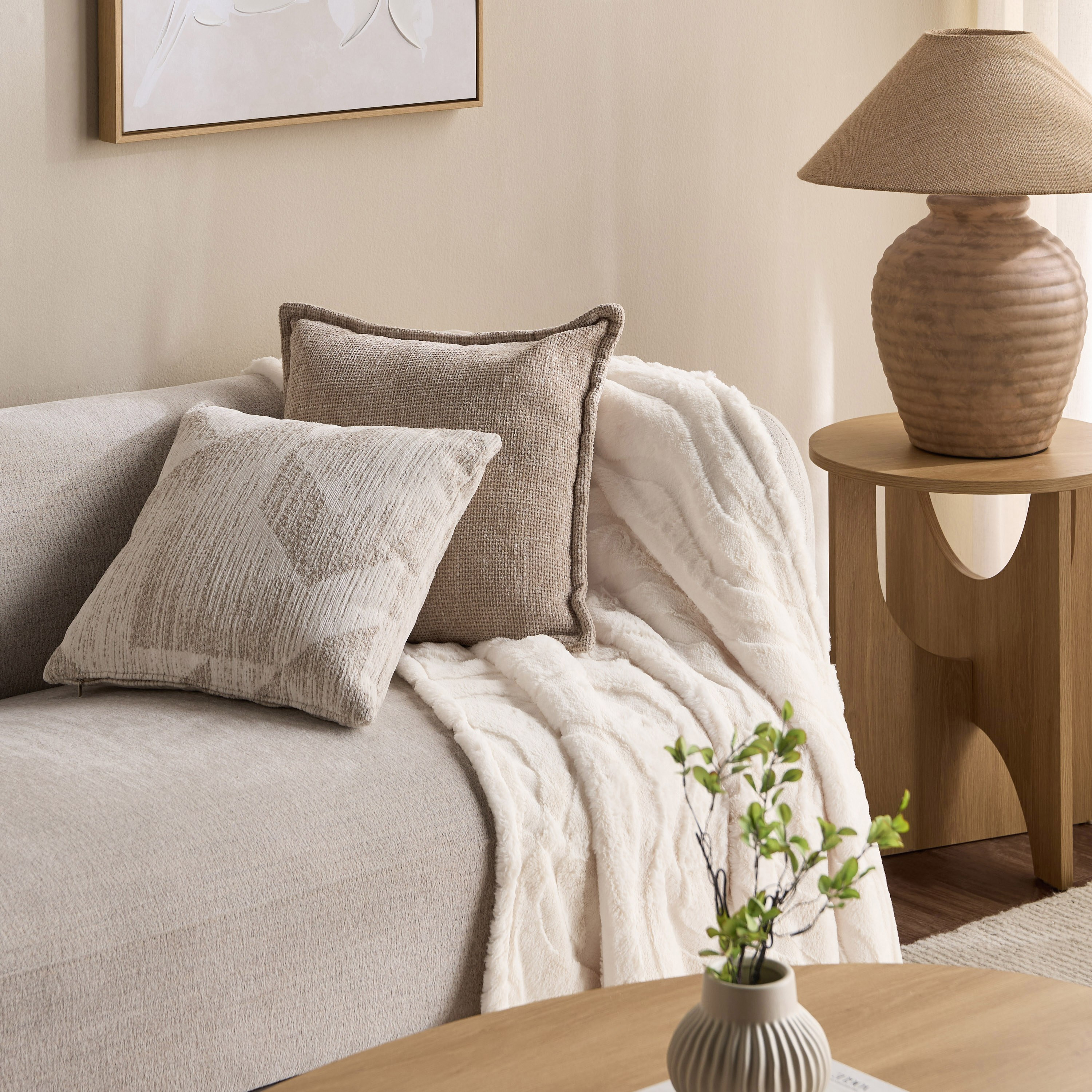 بطانية فردية مموجة من فرو الأرنب الصناعي - رينا - 150x200 سم-household-bedding-blankets-image-3