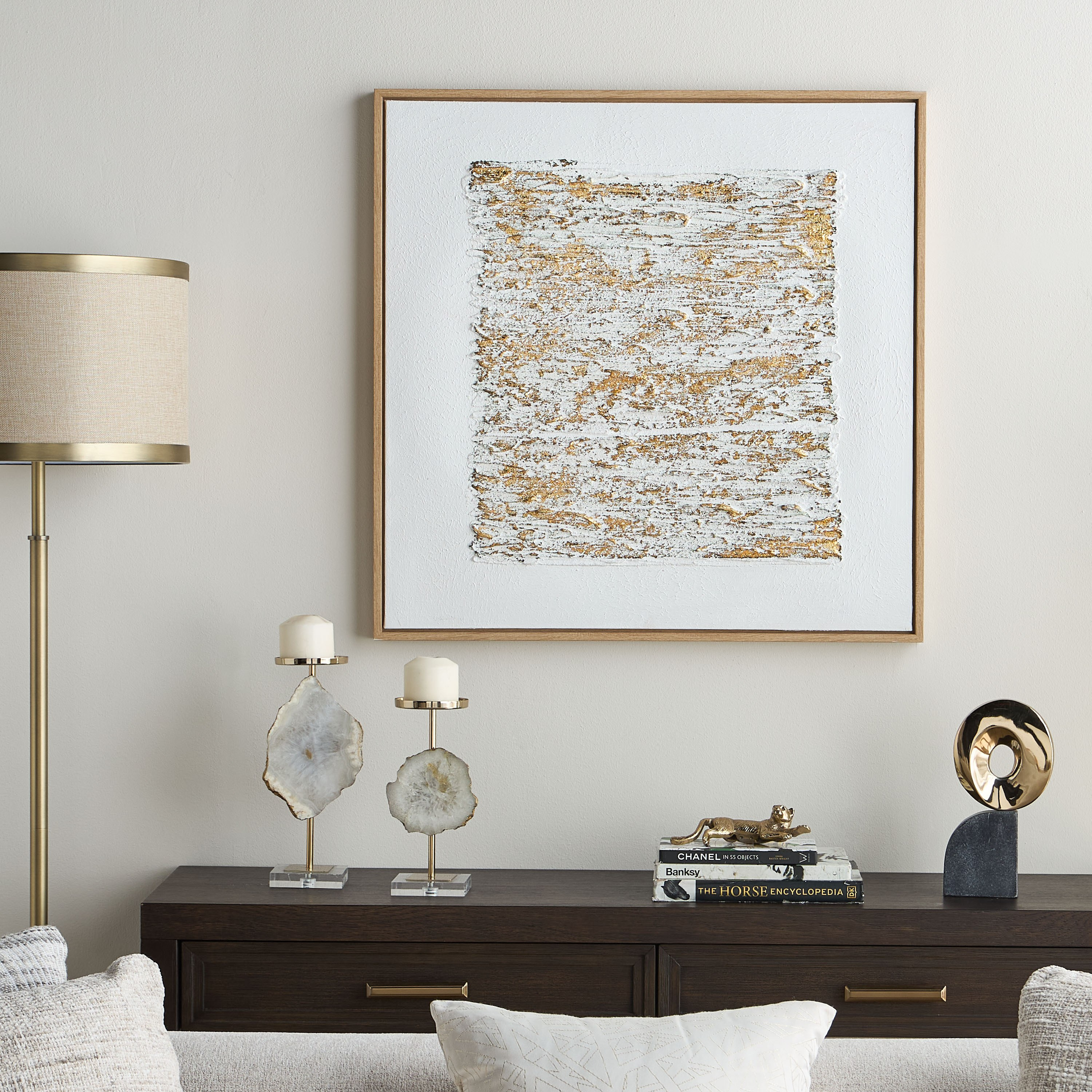 زينة حائط كانفاس مؤطرة - جريدل - 80x80 سم-household-walldecorandmirrors-wallart-image-1