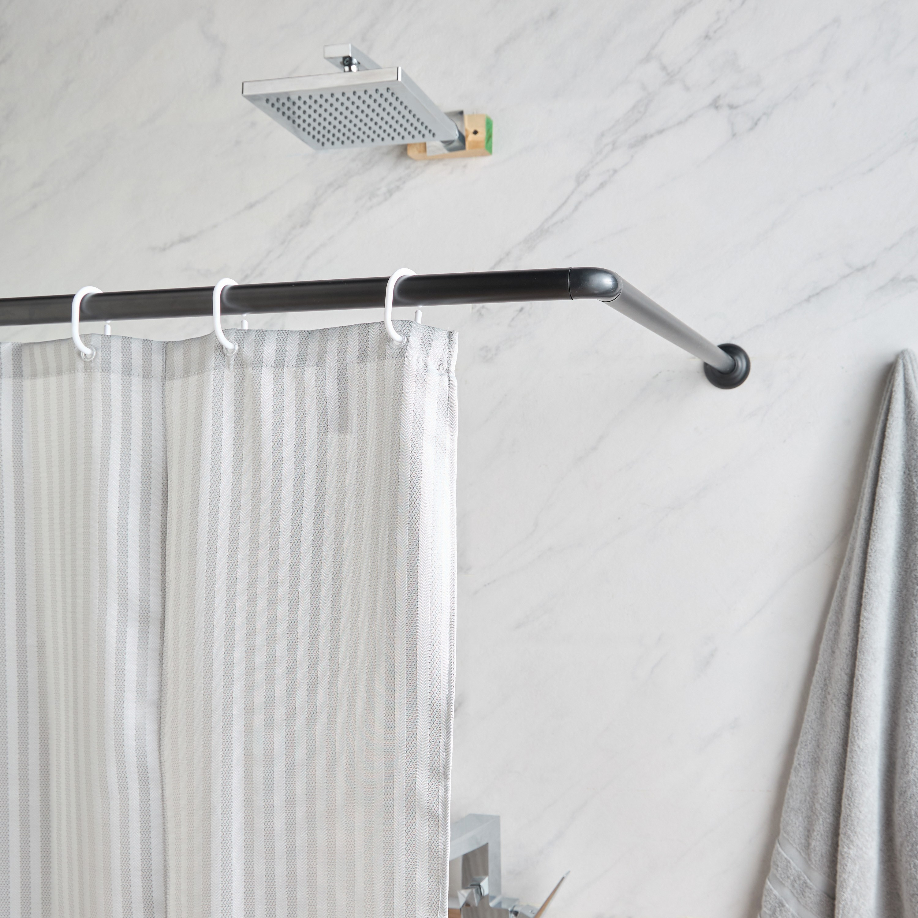 Star Single Shower Curtain Rod - 80 cm-household-bathandlaundry-shower-showercurtainrods-image-1