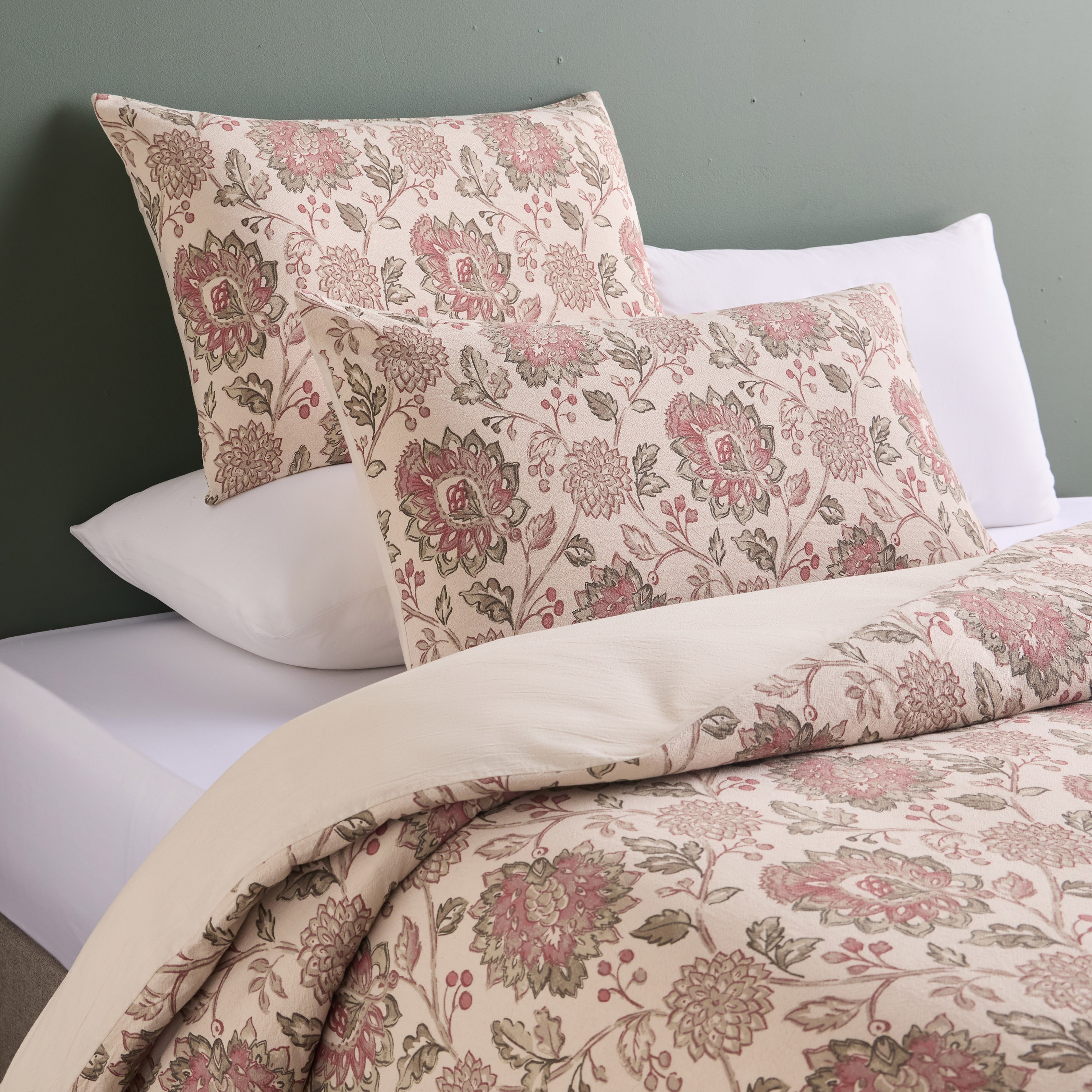 Blanca Jacobean Cotton Printed 3-Piece Super King Comforter Set - 240x260 cm-household-bedding-comfortersandbedspreads-comforters-image-1