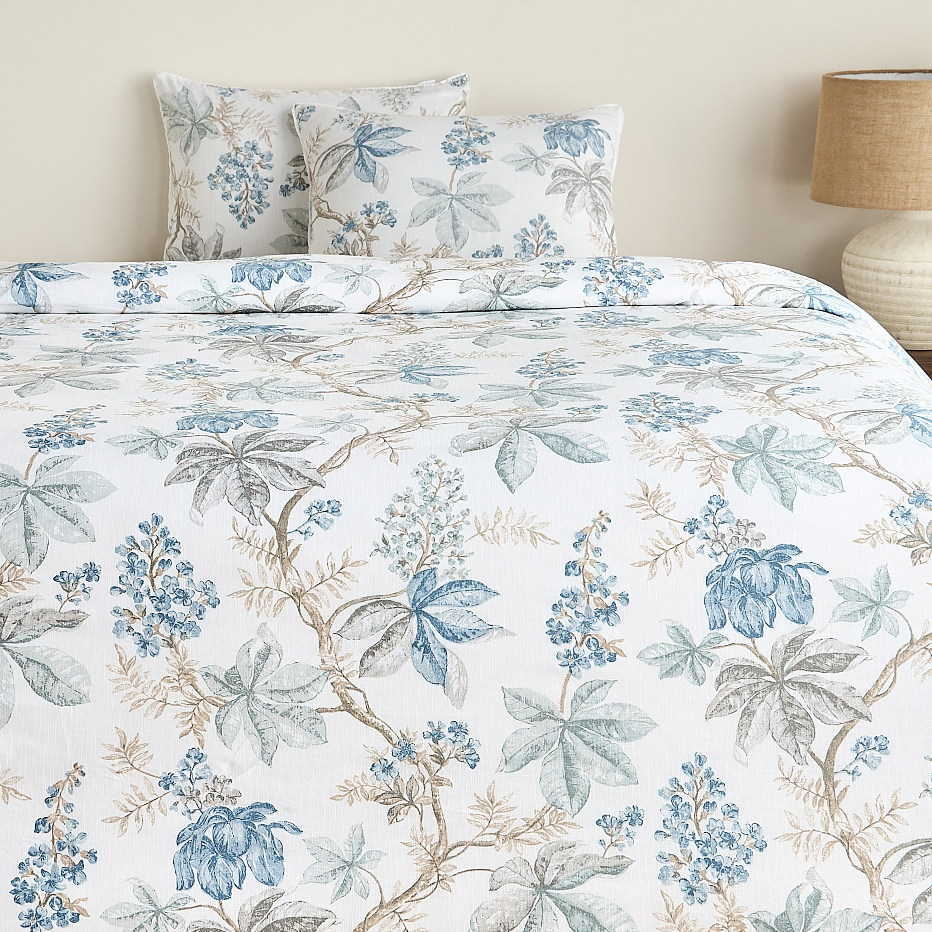 Catalina Botanical Cotton 3-Piece King Duvet Cover Set - 220x230 cm-household-bedding-duvetandcovers-duvetcovers-image-2