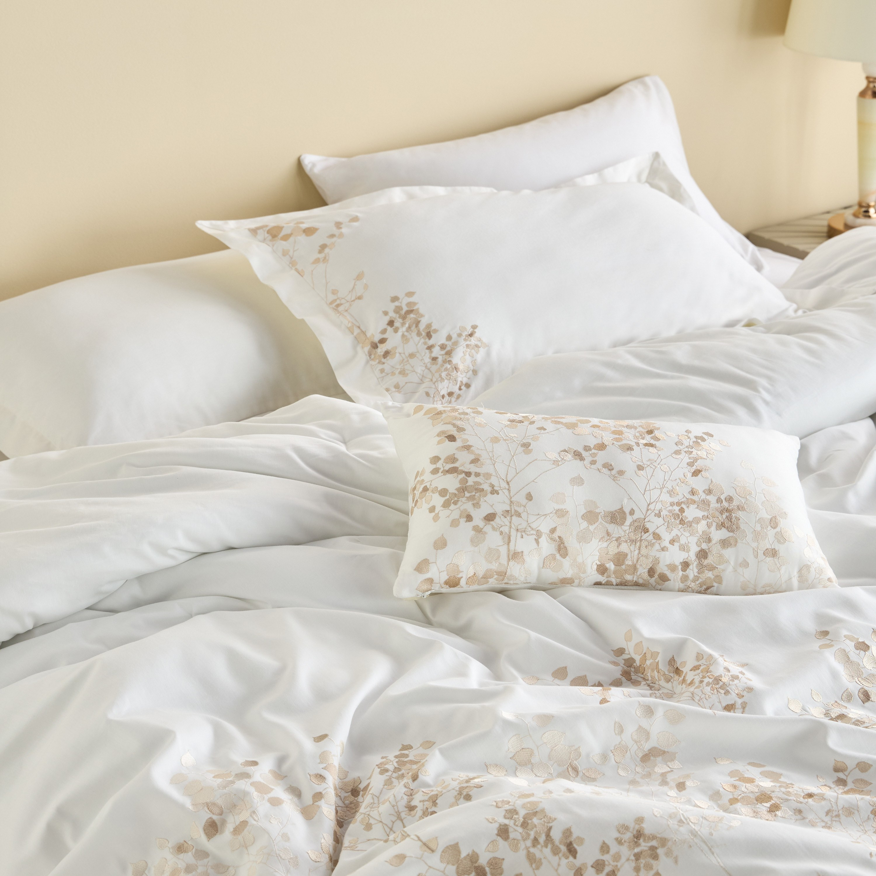 Jill Cotton Embroidered 4-Piece Super King Comforter Set - 240x260 cm-household-bedding-comfortersandbedspreads-comforters-image-4