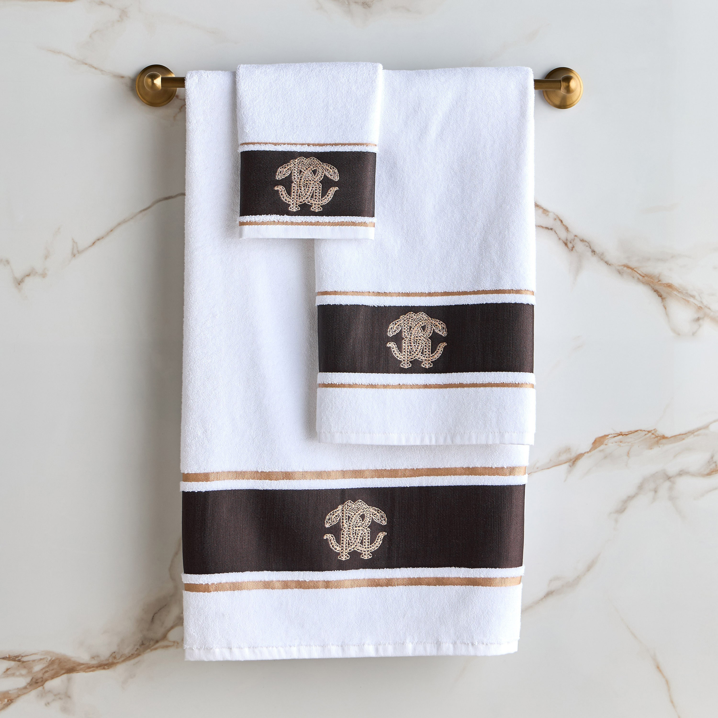 Roberto Cavalli Home 550 GSM Cotton Hand Towel - 50x90 cm-household-bathandlaundry-bathlinen-towels-image-3
