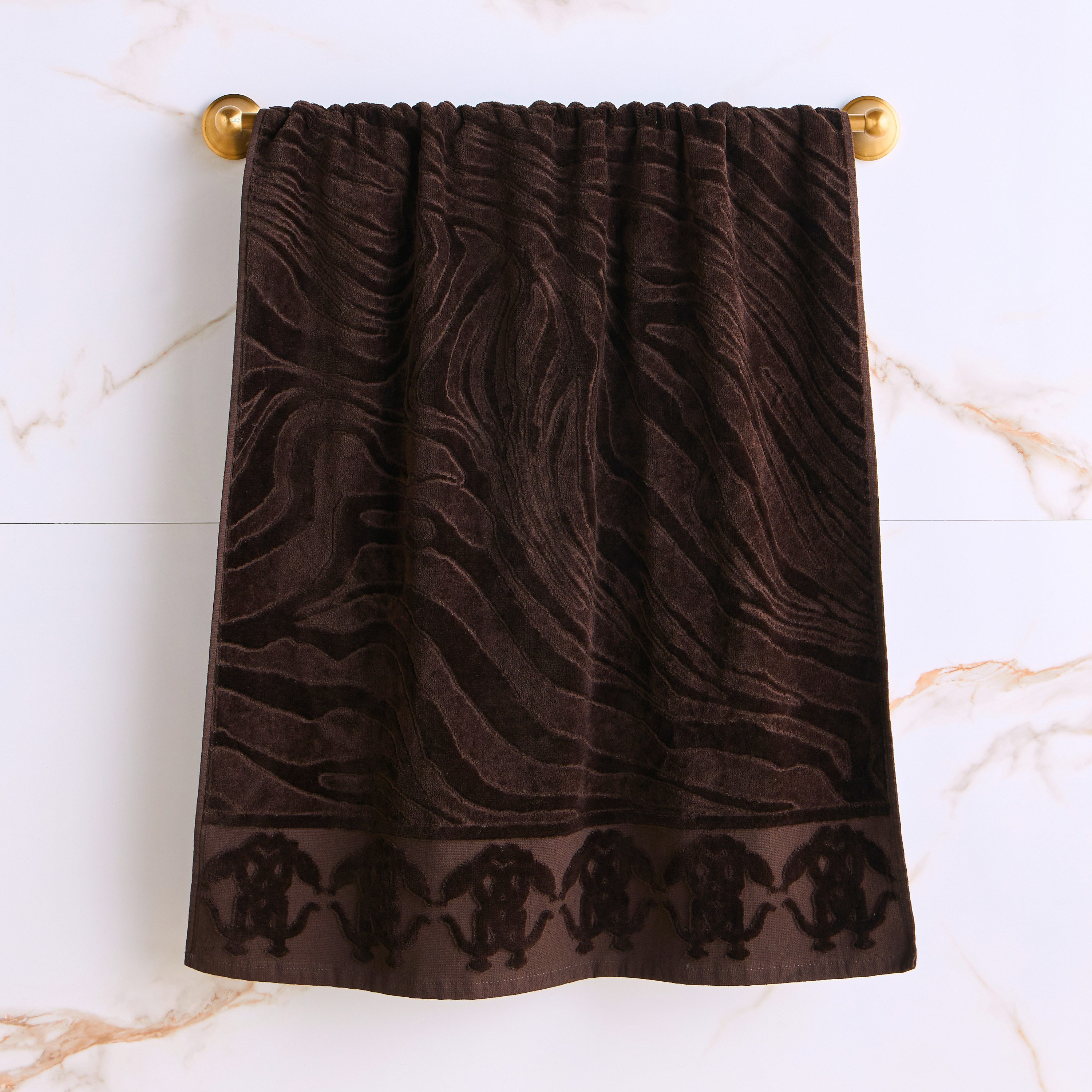 Roberto Cavalli Home 550 GSM Okapi Cotton Bath Towel - 70x140 cm