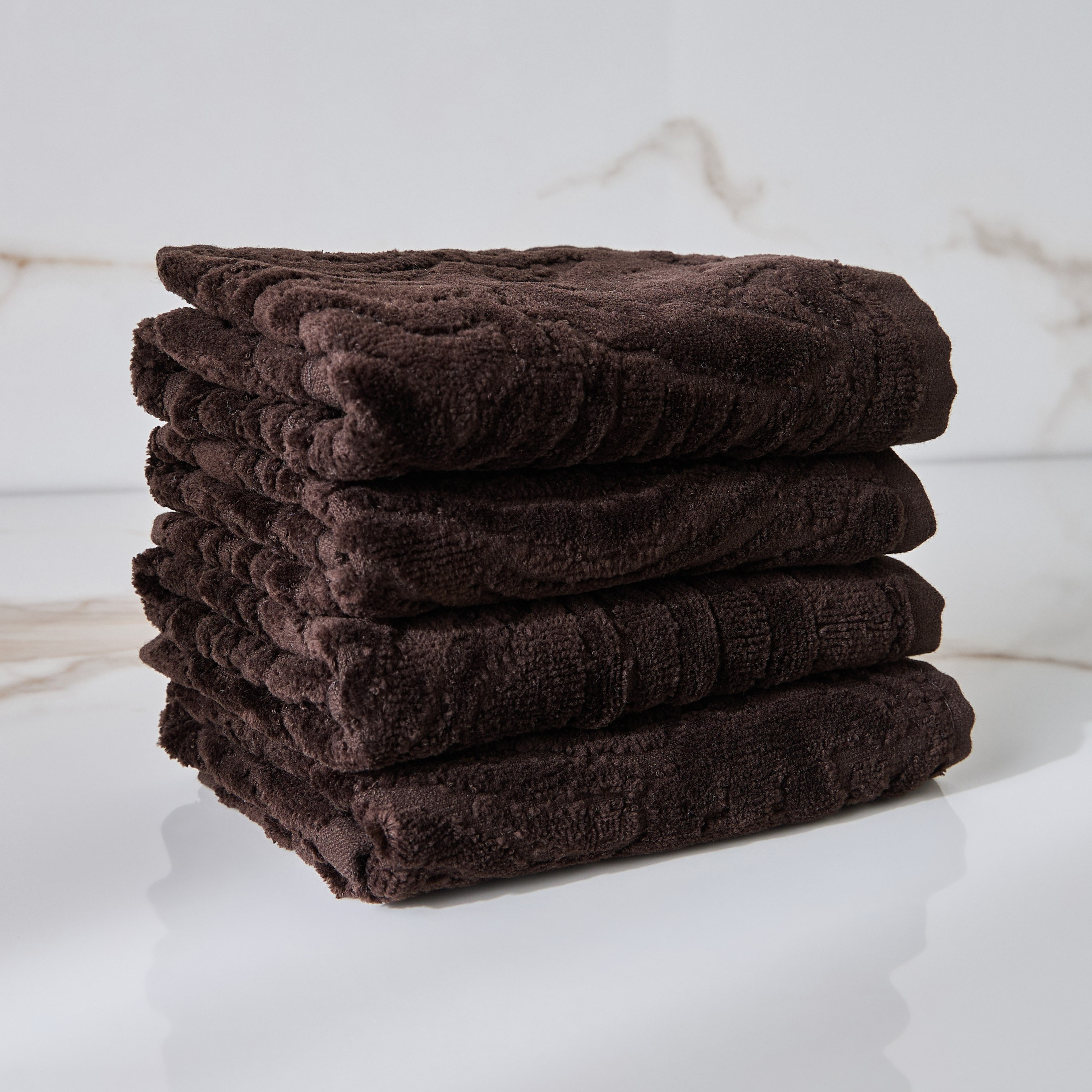 طقم مناشف يد صغيرة قطن 4 قطع بتصميم أوكابي - روبيرتو كافالي - 33x33 سم-household-bathandlaundry-bathlinen-towels-image-1