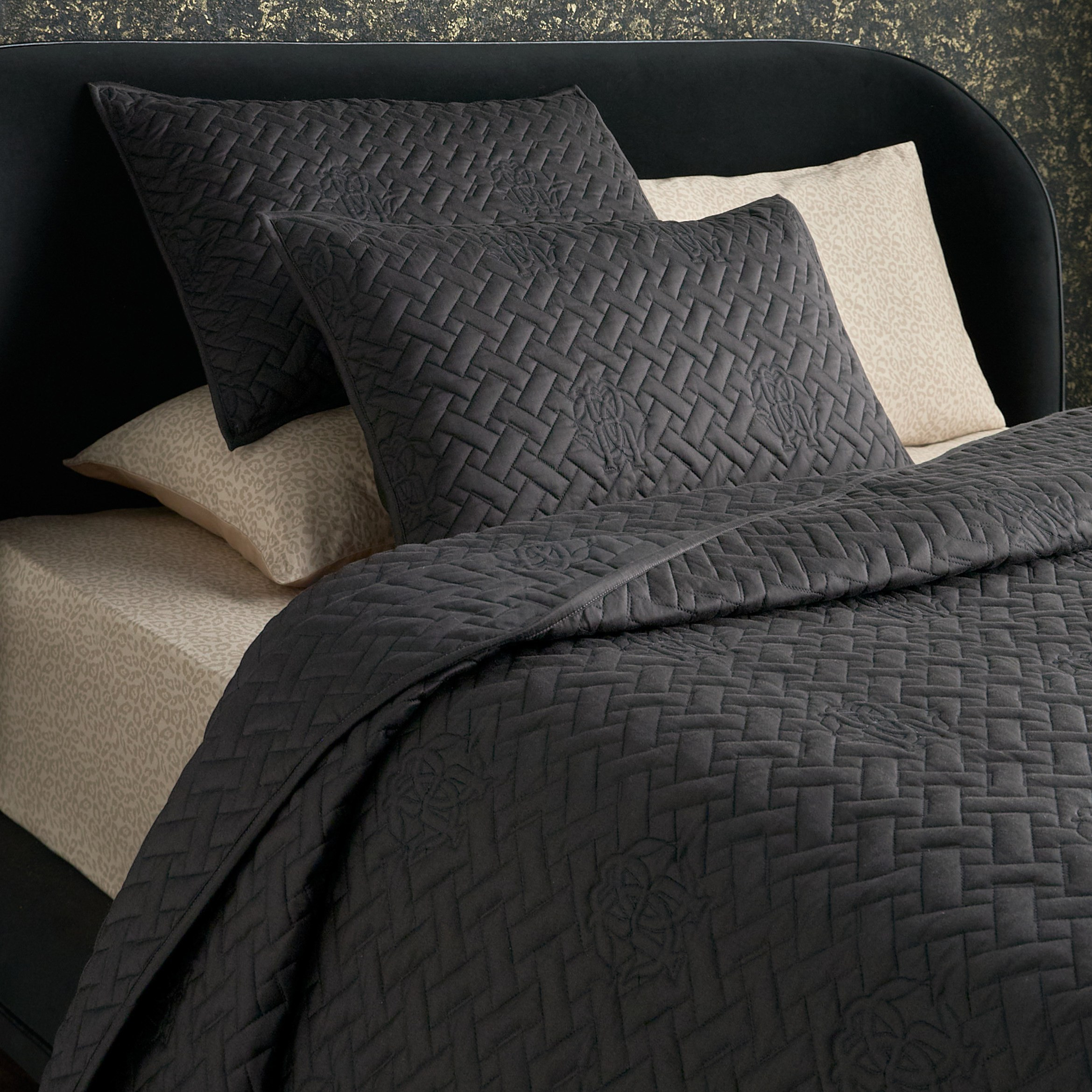 Roberto Cavalli Home Mirage Quilted 3-Piece Super King Bedspread Set - 240x260 cm-household-bedding-comfortersandbedspreads-bedspreads-image-1