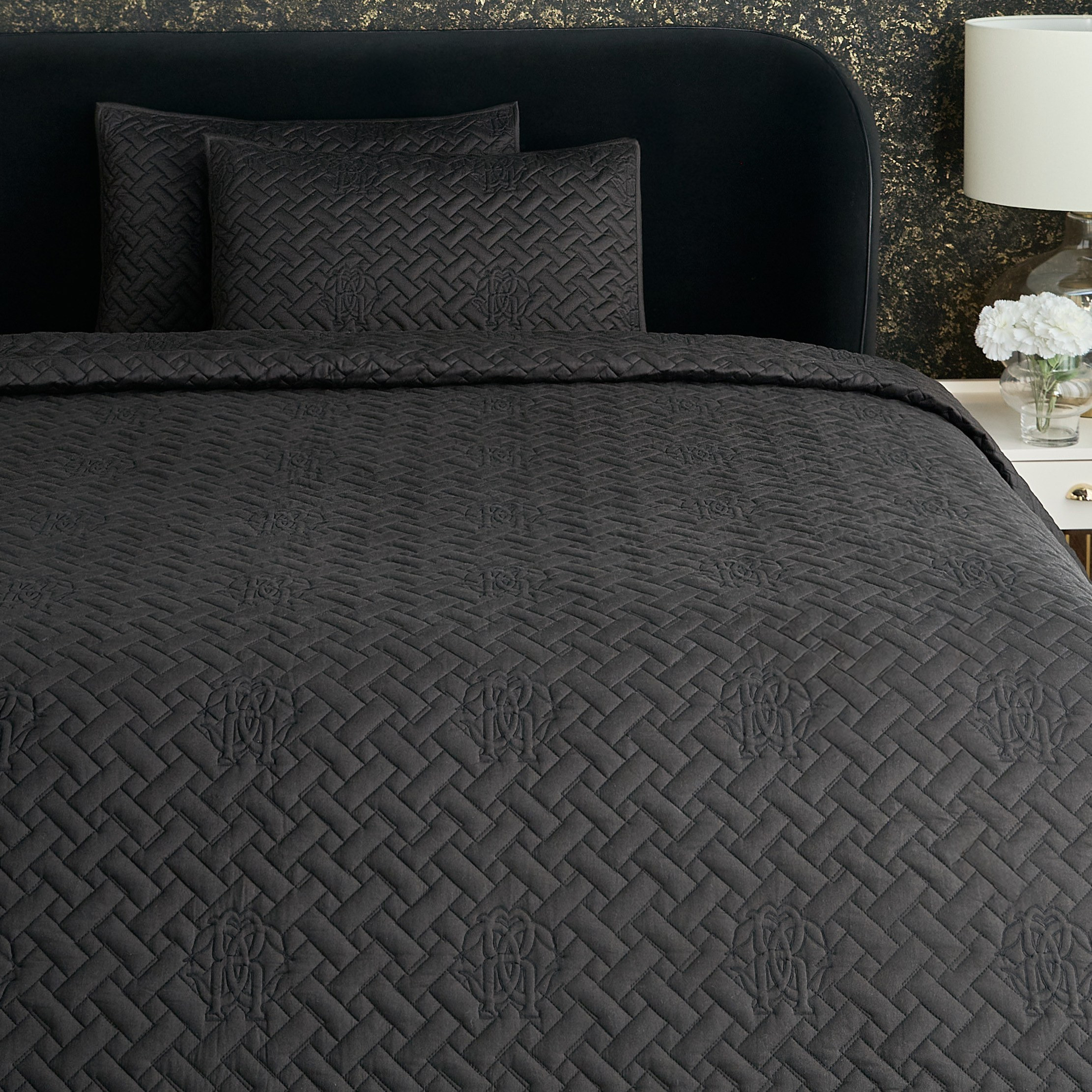 Roberto Cavalli Home Mirage Quilted 3-Piece Super King Bedspread Set - 240x260 cm-household-bedding-comfortersandbedspreads-bedspreads-image-2