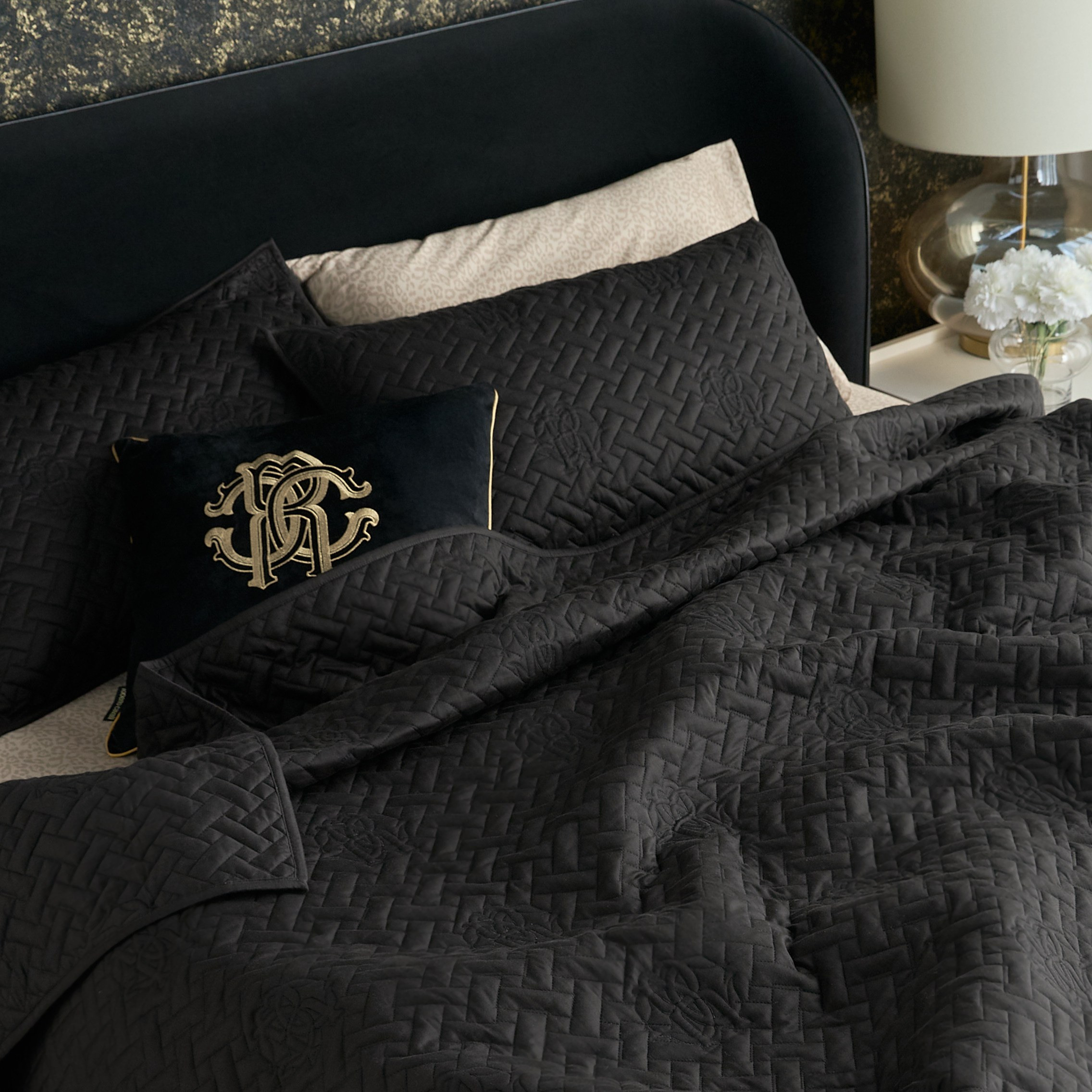 Roberto Cavalli Home Mirage Quilted 3-Piece Super King Bedspread Set - 240x260 cm-household-bedding-comfortersandbedspreads-bedspreads-image-5