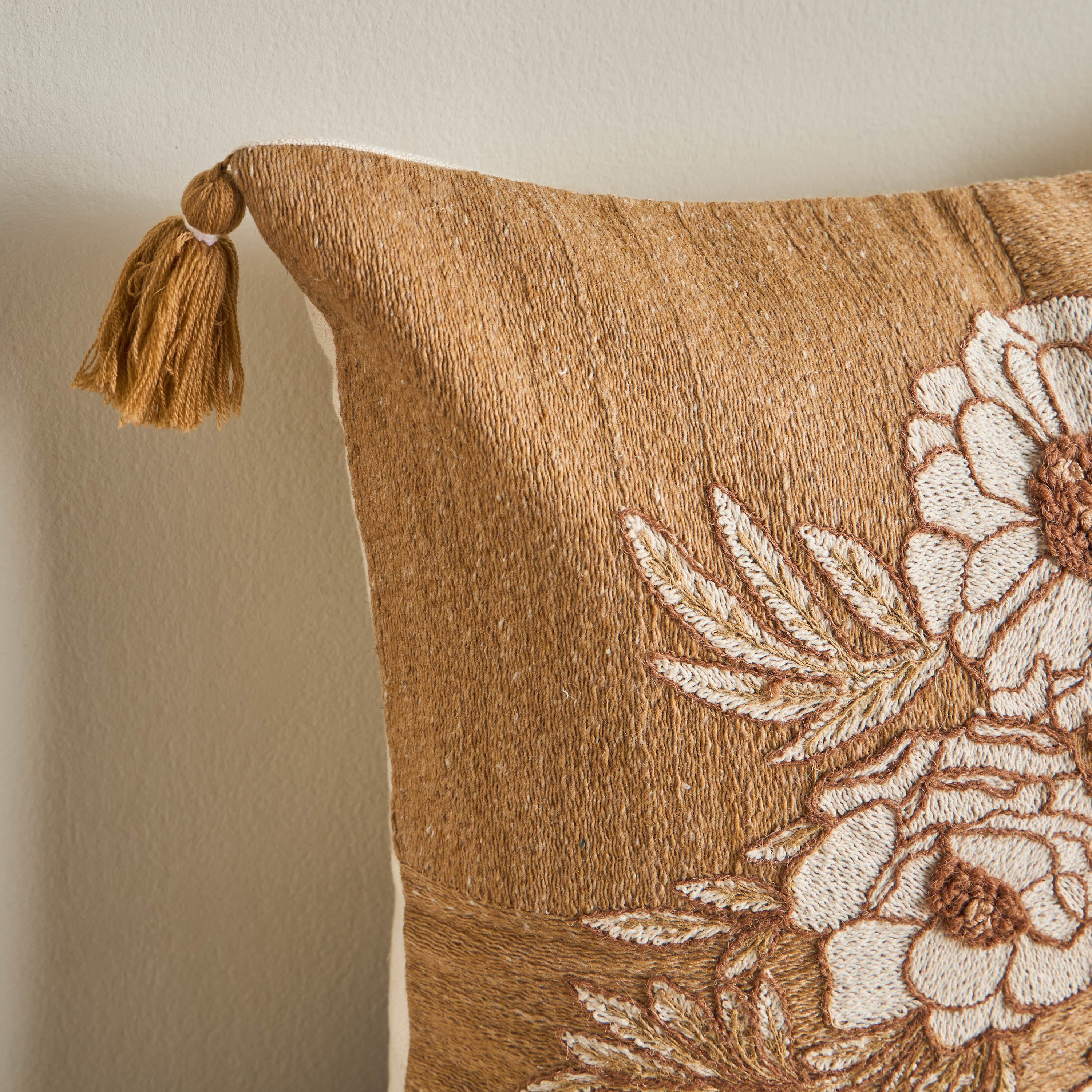 Arezzo Embroidered Filled Cushion - 50x50 cm-household-cushionsandthrows-filledcushions-decorativecushions-image-2