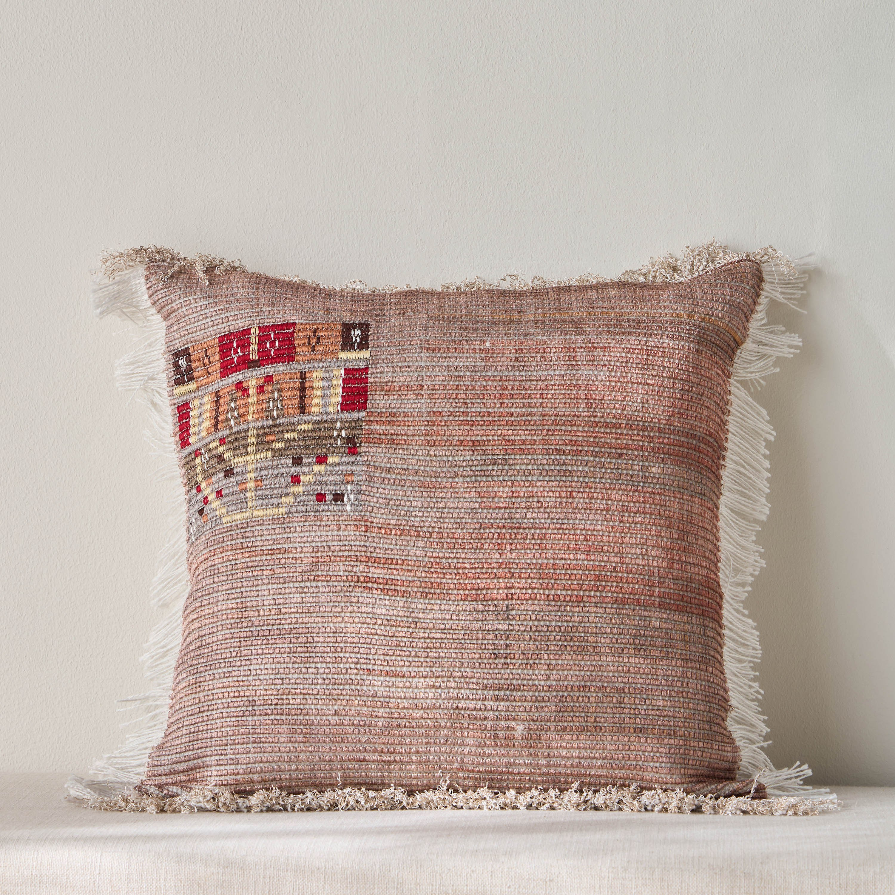Zulu Tribal Embroidered Cushion Cover - 50x50 cm