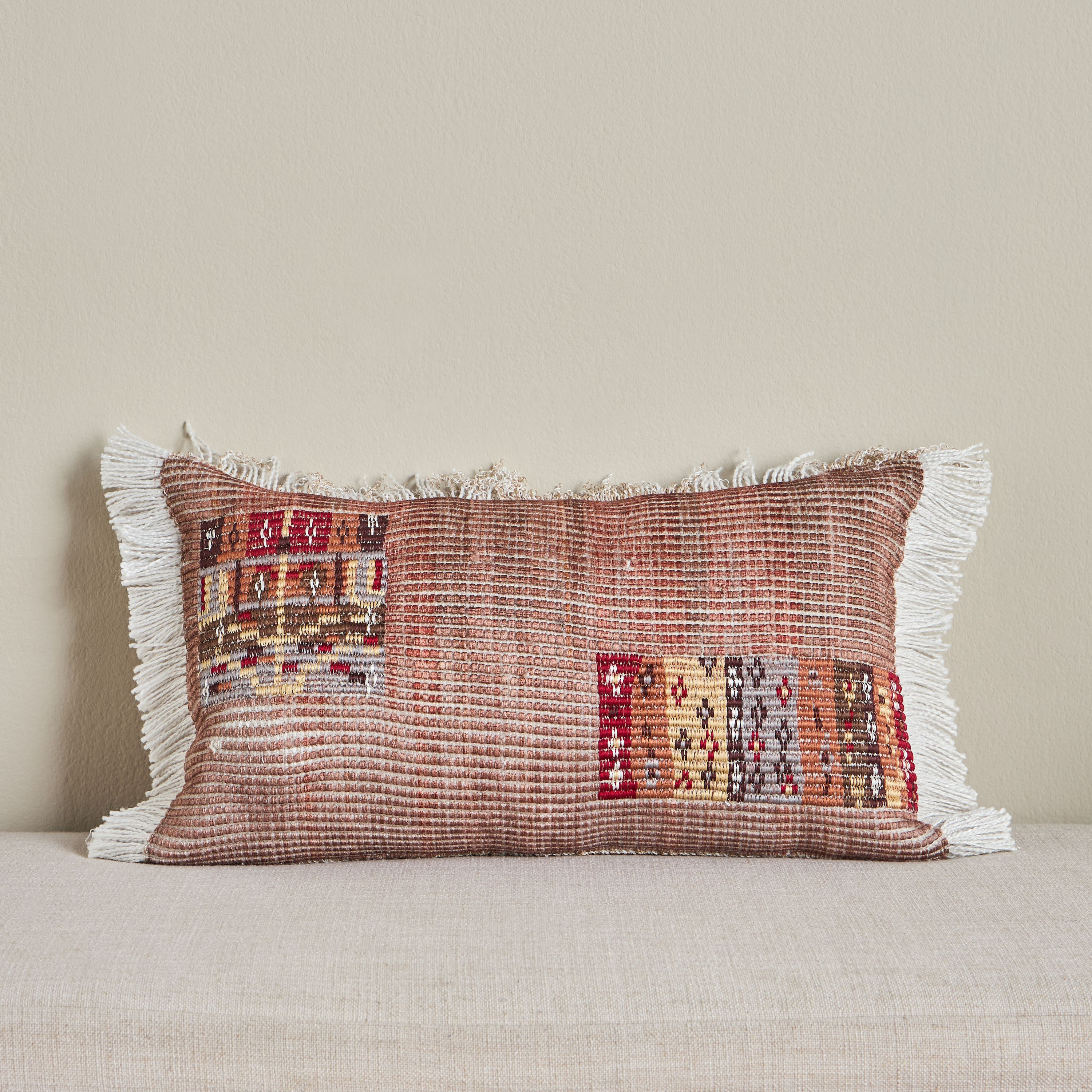 Zulu Tribal Embroidered Cushion Cover - 30x50 cm