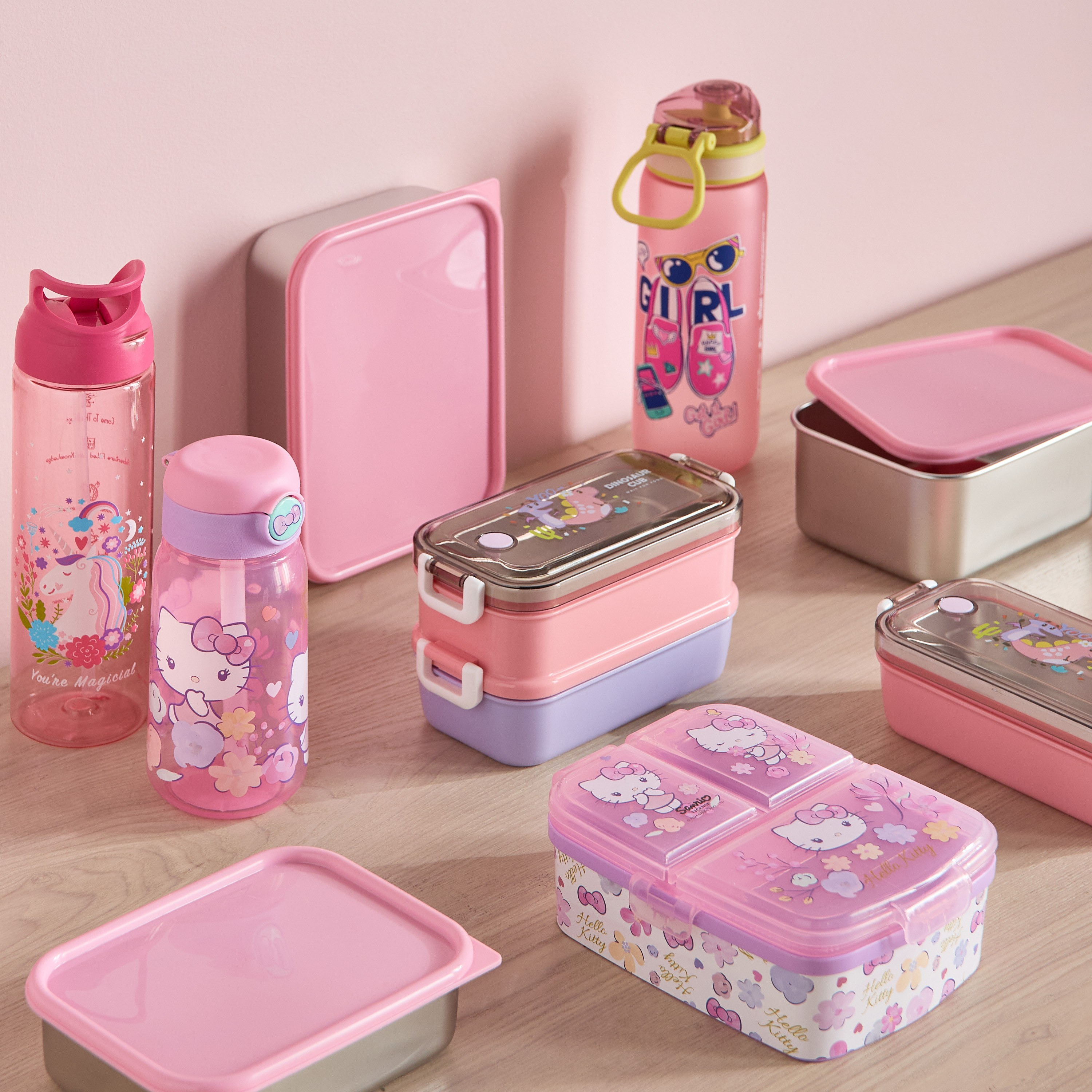 Hello Kitty Printed Multi-Compartment Lunch Box-babyandkids-eatanddrink-lunchboxesandbags-image-5