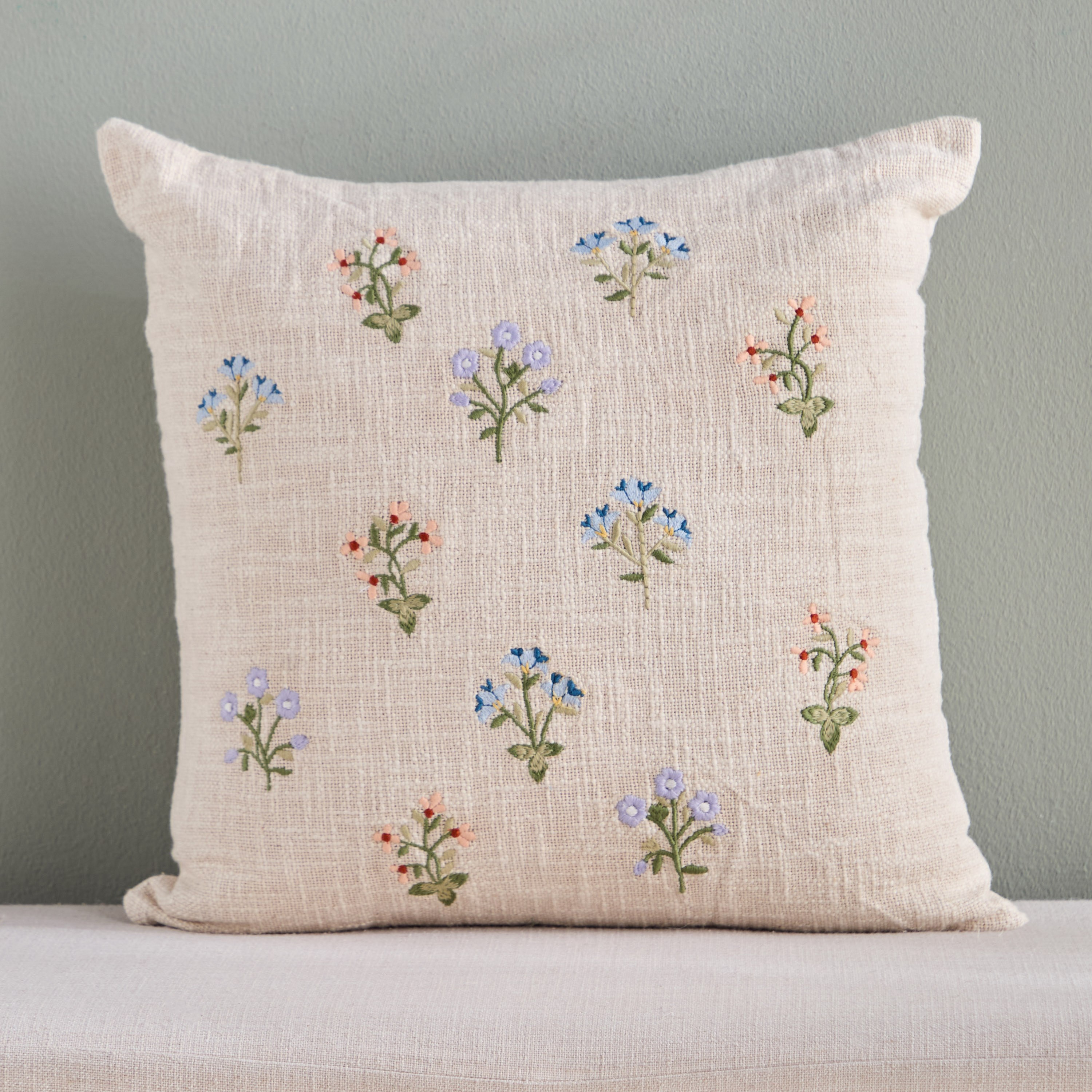 Pench Embroidered Filled Cushion - 50x50 cm