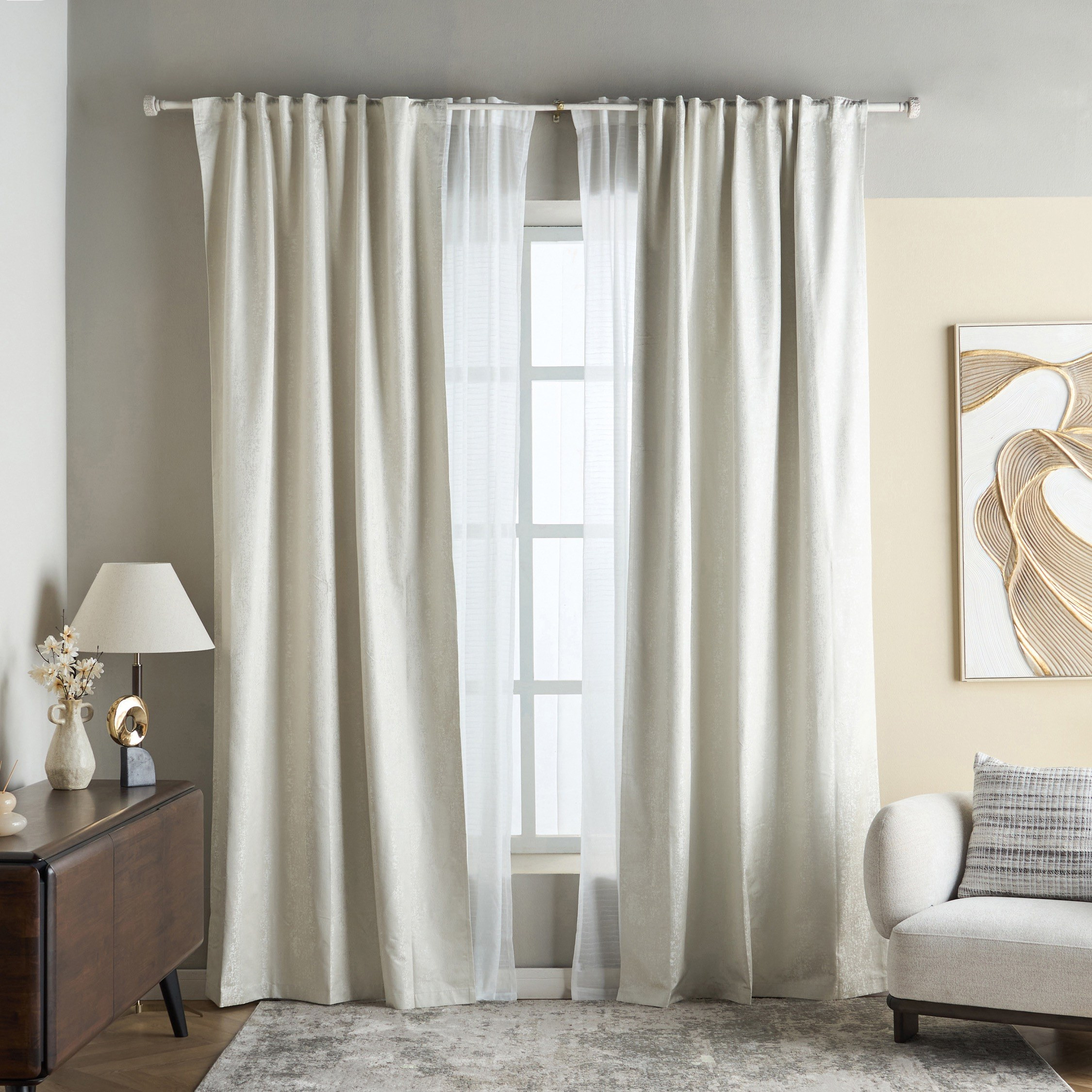 Sevyn 4-Piece Blackout Curtain Set - 135x300 cm-household-windows-curtains-image-1