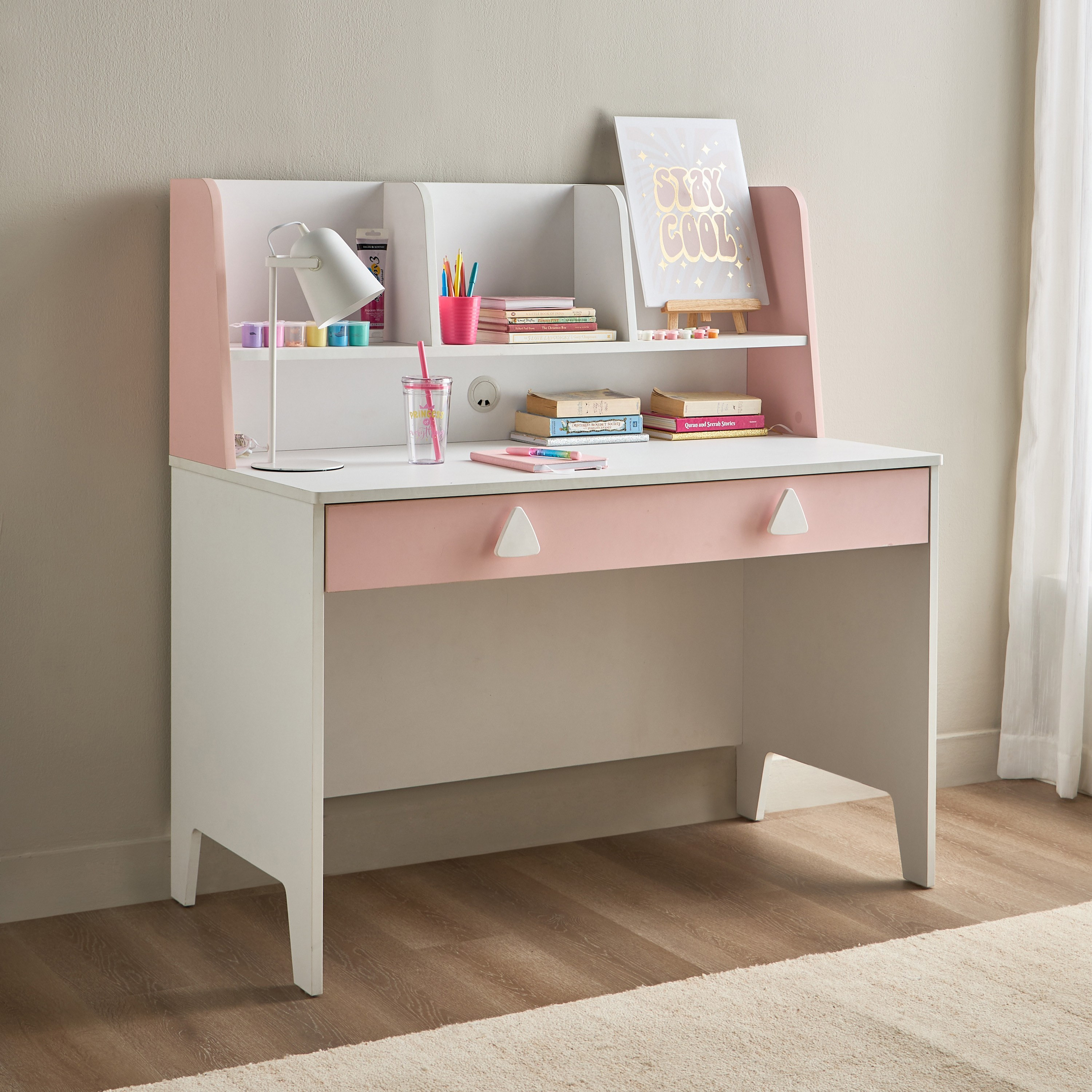 Noor Study Desk with Hutch