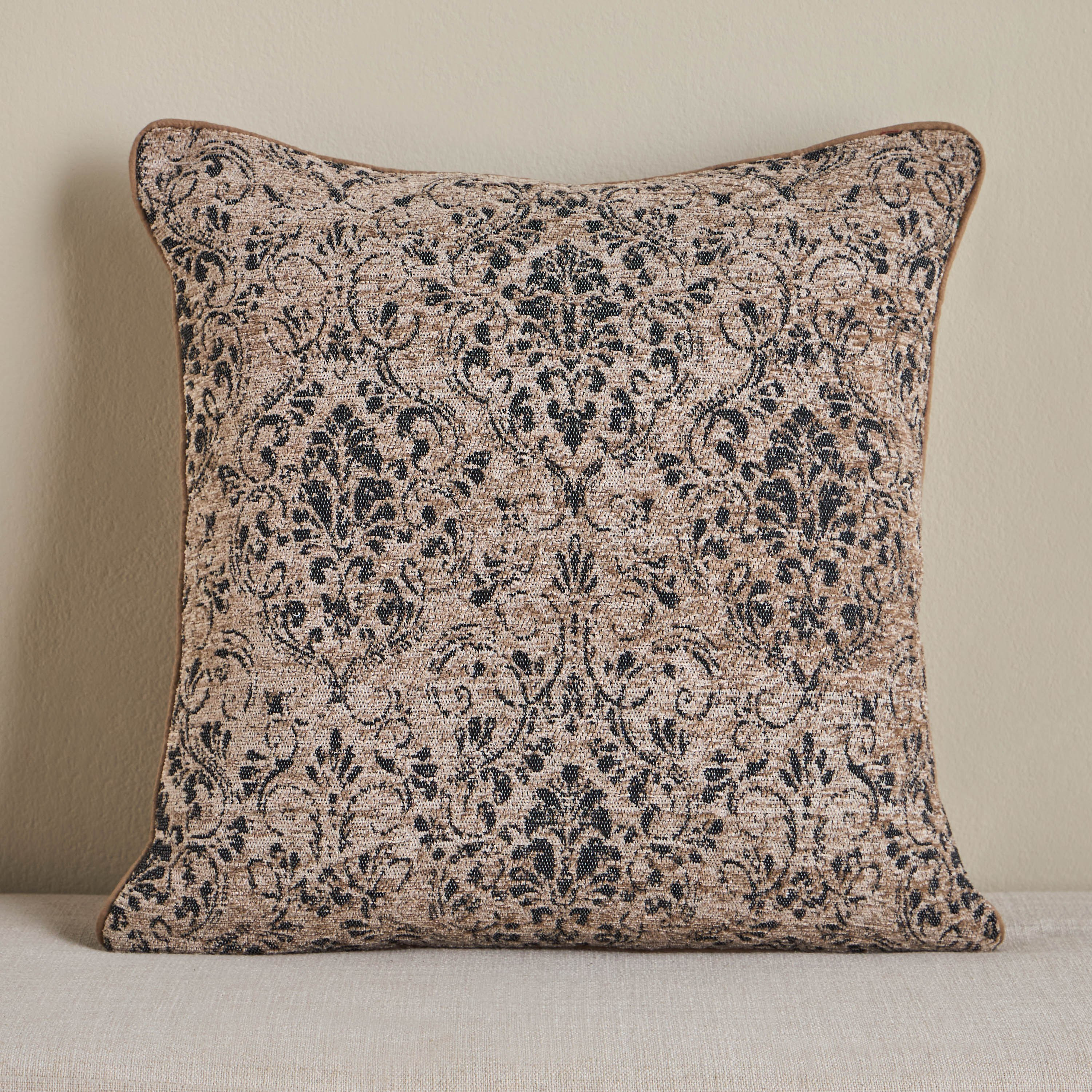 Aloka Jacquard Filled Cushion - 50x50 cm-household-cushionsandthrows-filledcushions-decorativecushions-image-1