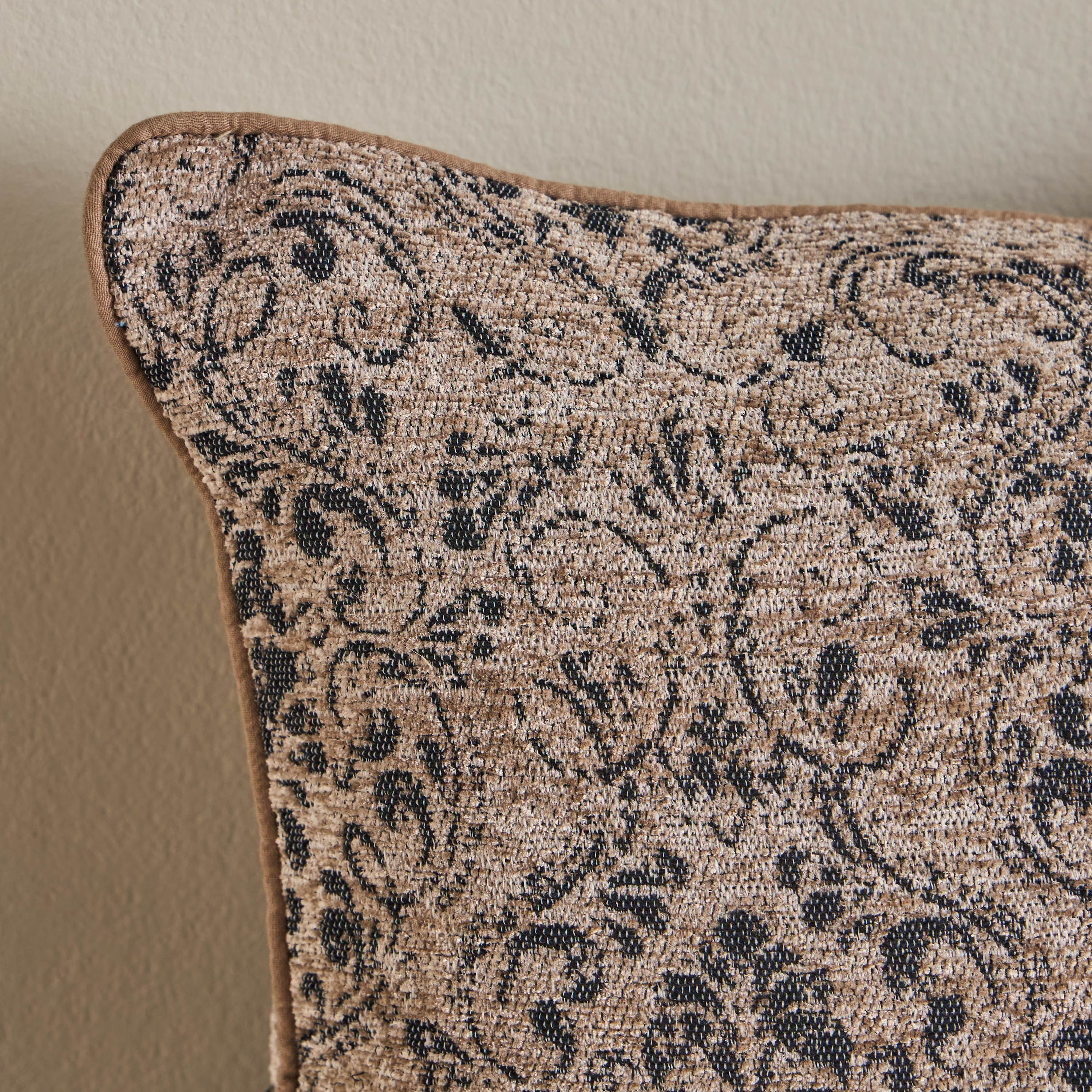Daman Jacquard Filled Cushion - 50x50 cm-household-cushionsandthrows-filledcushions-decorativecushions-image-2