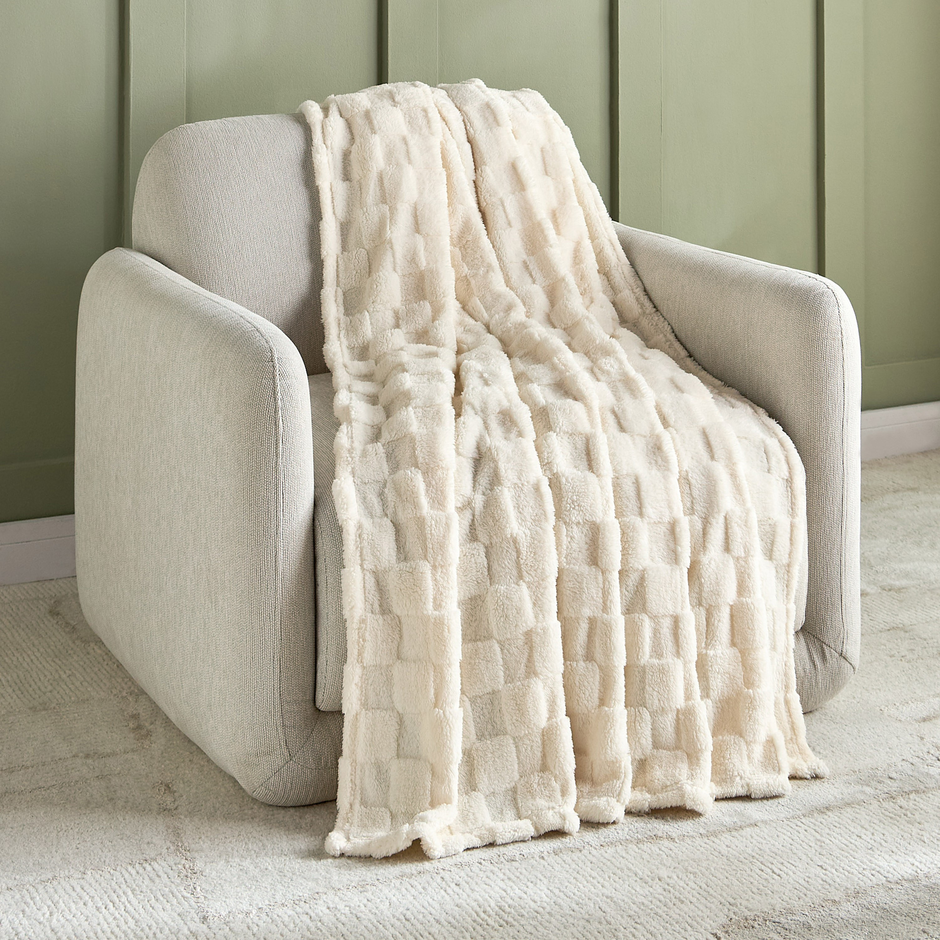 بطانية صوف - لويزا - 150x200 سم-household-bedding-blankets-image-1