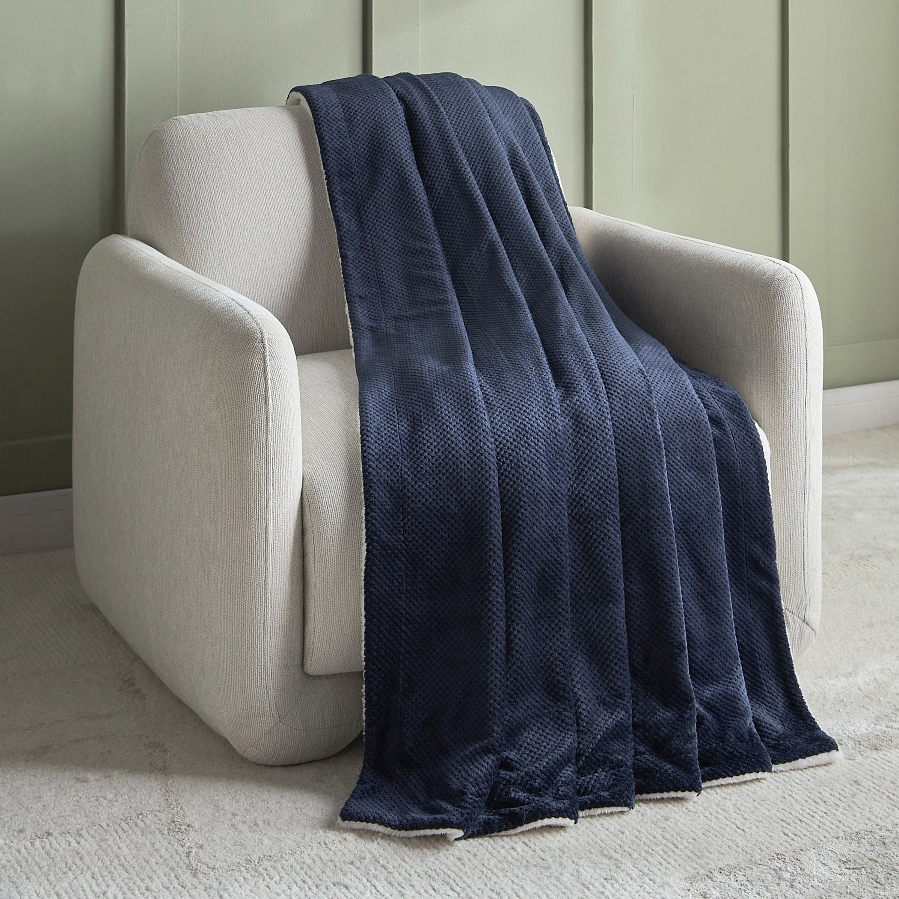 Waverly Luxury Sherpa Single Blanket - 150x200 cm-household-cushionsandthrows-throwsandblankets-throws-image-1