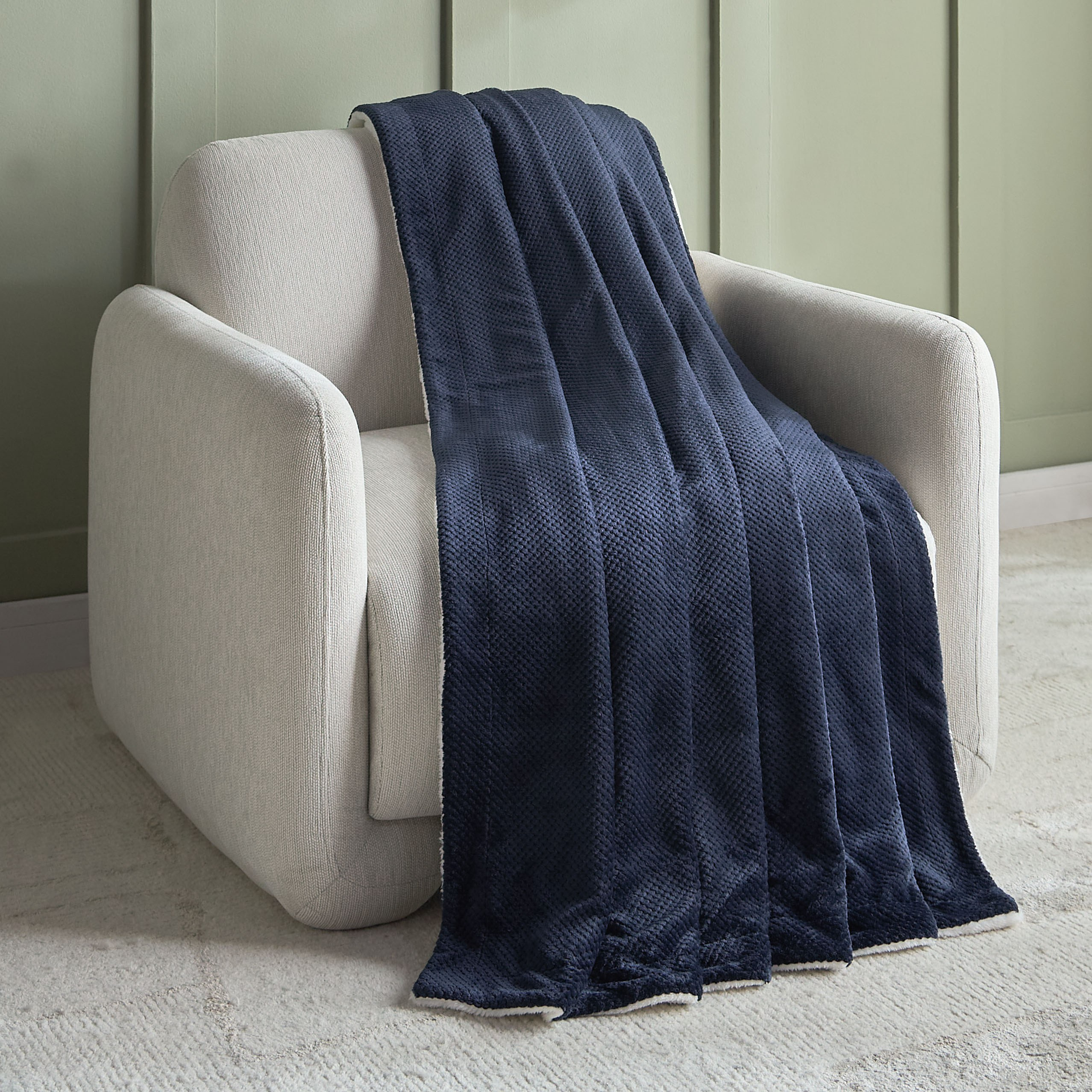 Waverly Luxury Sherpa Queen Blanket - 200x220 cm-household-cushionsandthrows-throwsandblankets-throws-image-1