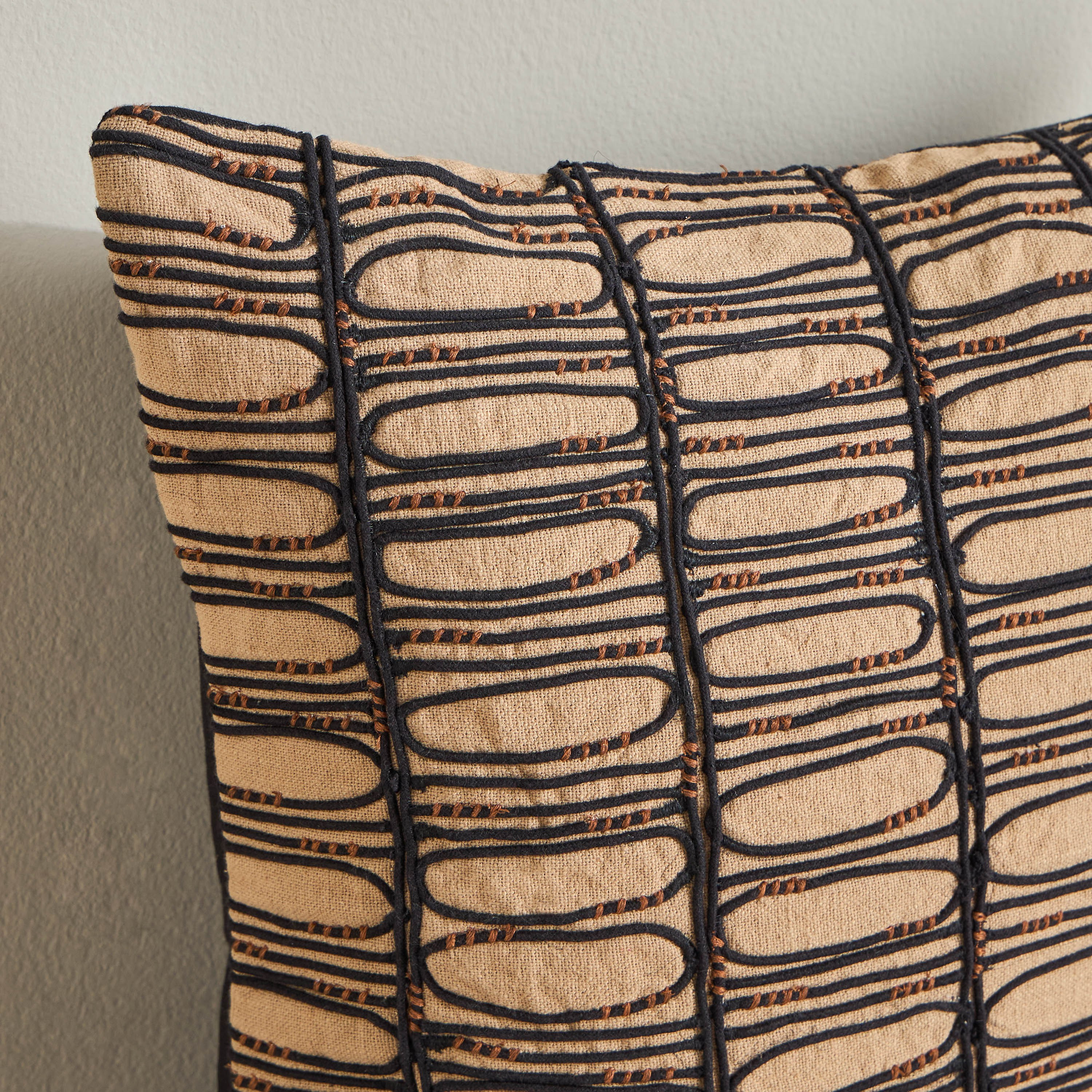 Braska Embroidered Cushion Cover - 50x50 cm-household-cushionsandthrows-cushioncovers-image-2
