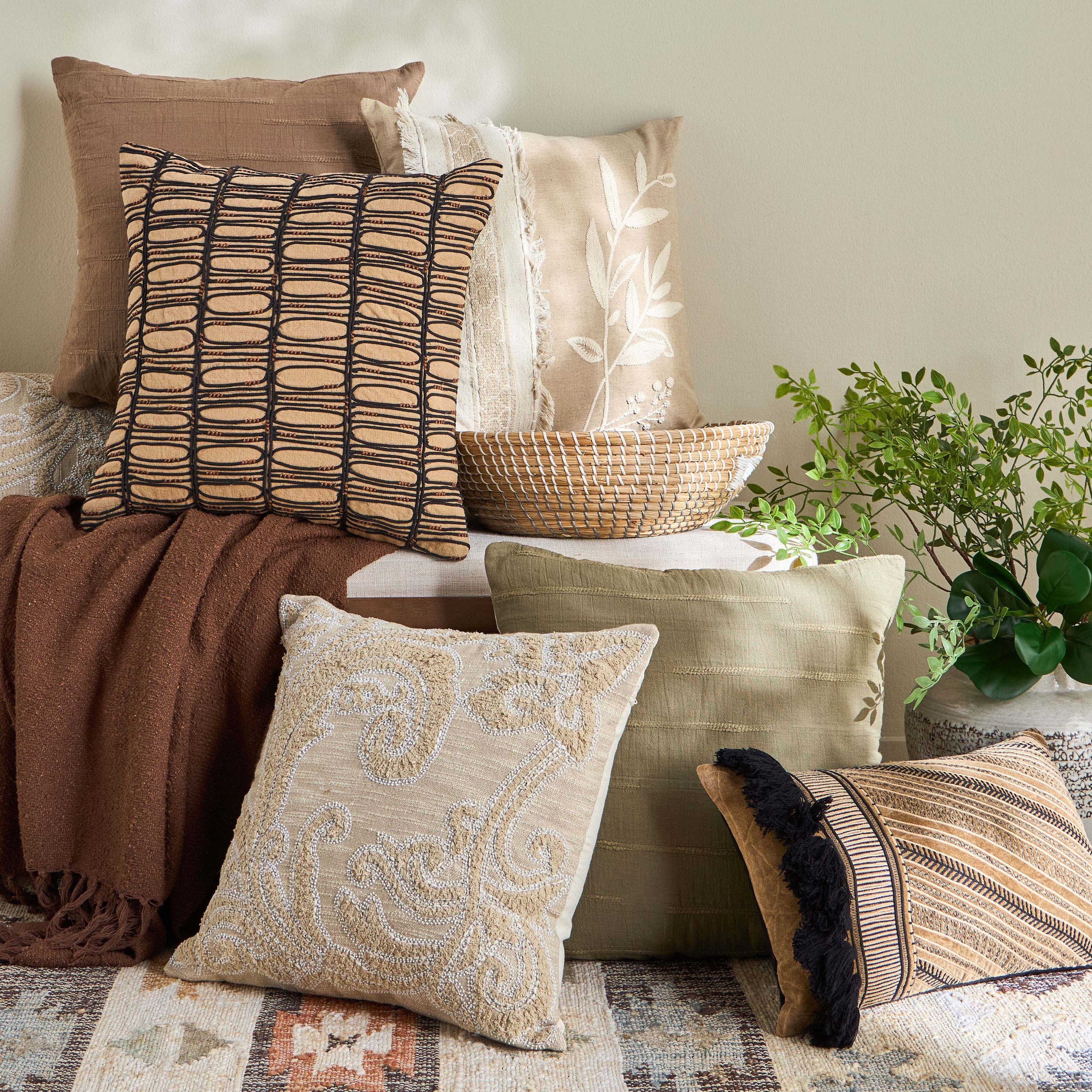 Braska Embroidered Filled Cushion- 30x50 cm-household-cushionsandthrows-filledcushions-decorativecushions-image-4