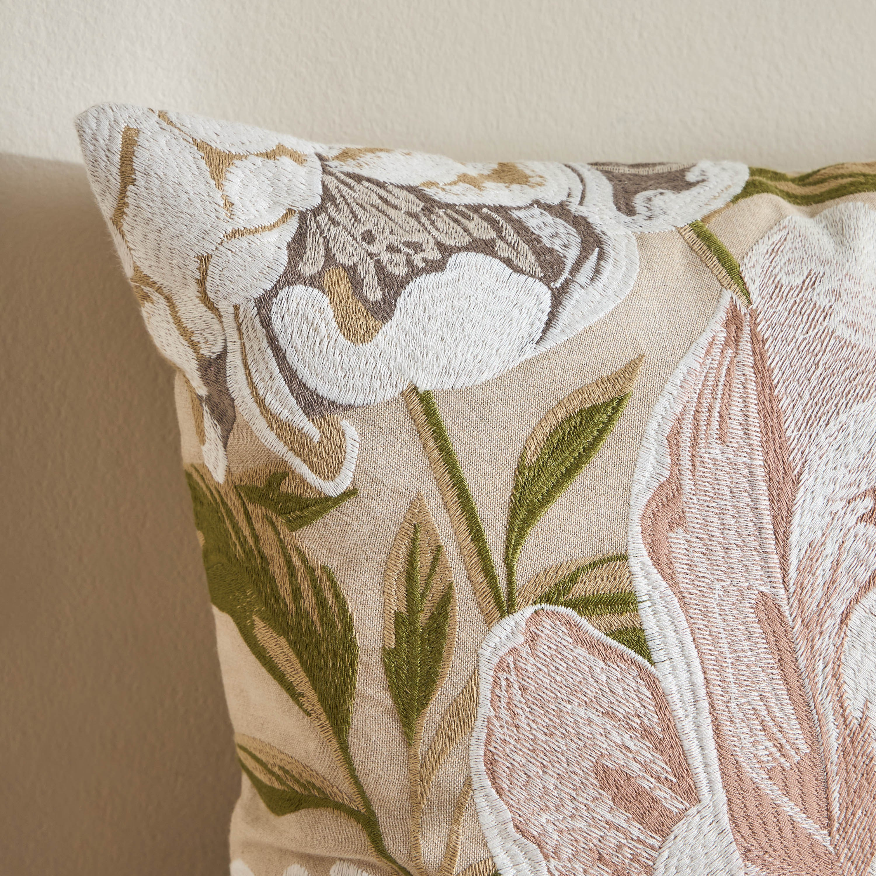 Bosquet Embroidered Filled Cushion - 50x50 cm-household-cushionsandthrows-filledcushions-decorativecushions-image-2