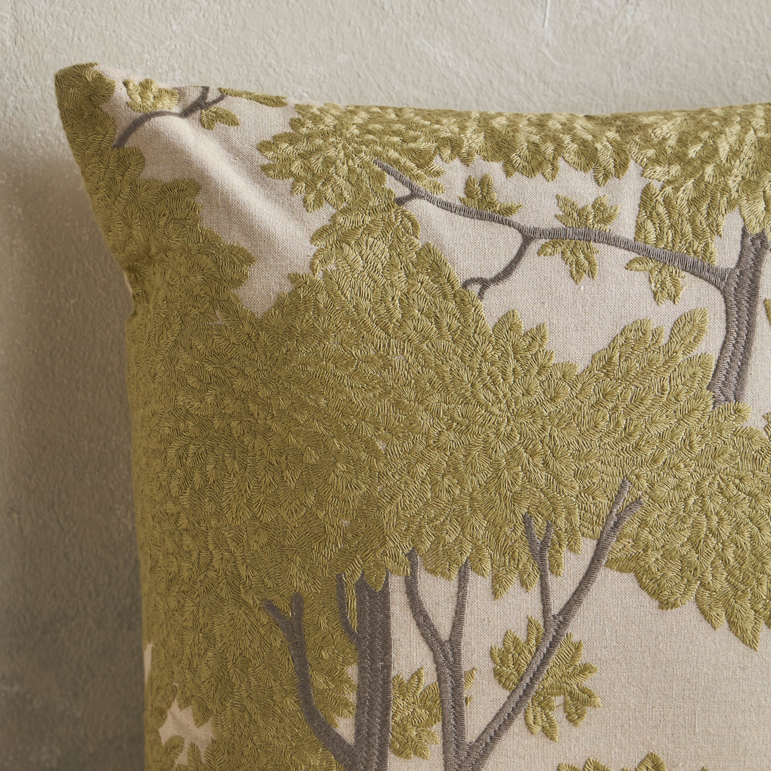 Meadow Landscape Embroidered Filled Cushion - 50x50 cm-household-cushionsandthrows-filledcushions-decorativecushions-image-2