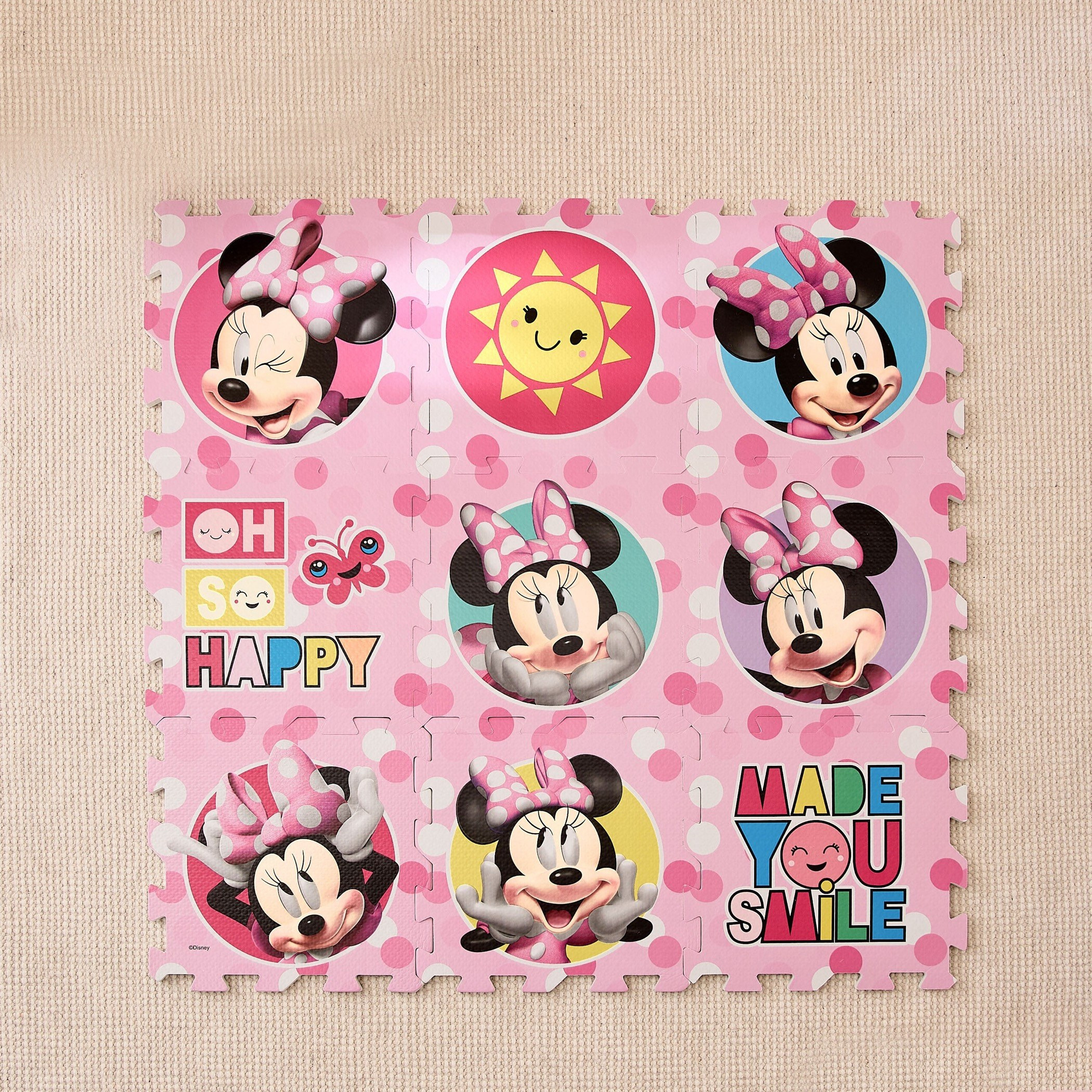 Shop Disney Minnie Extra Thick Playmat - 91x91x1 cm | Homecentre Qatar