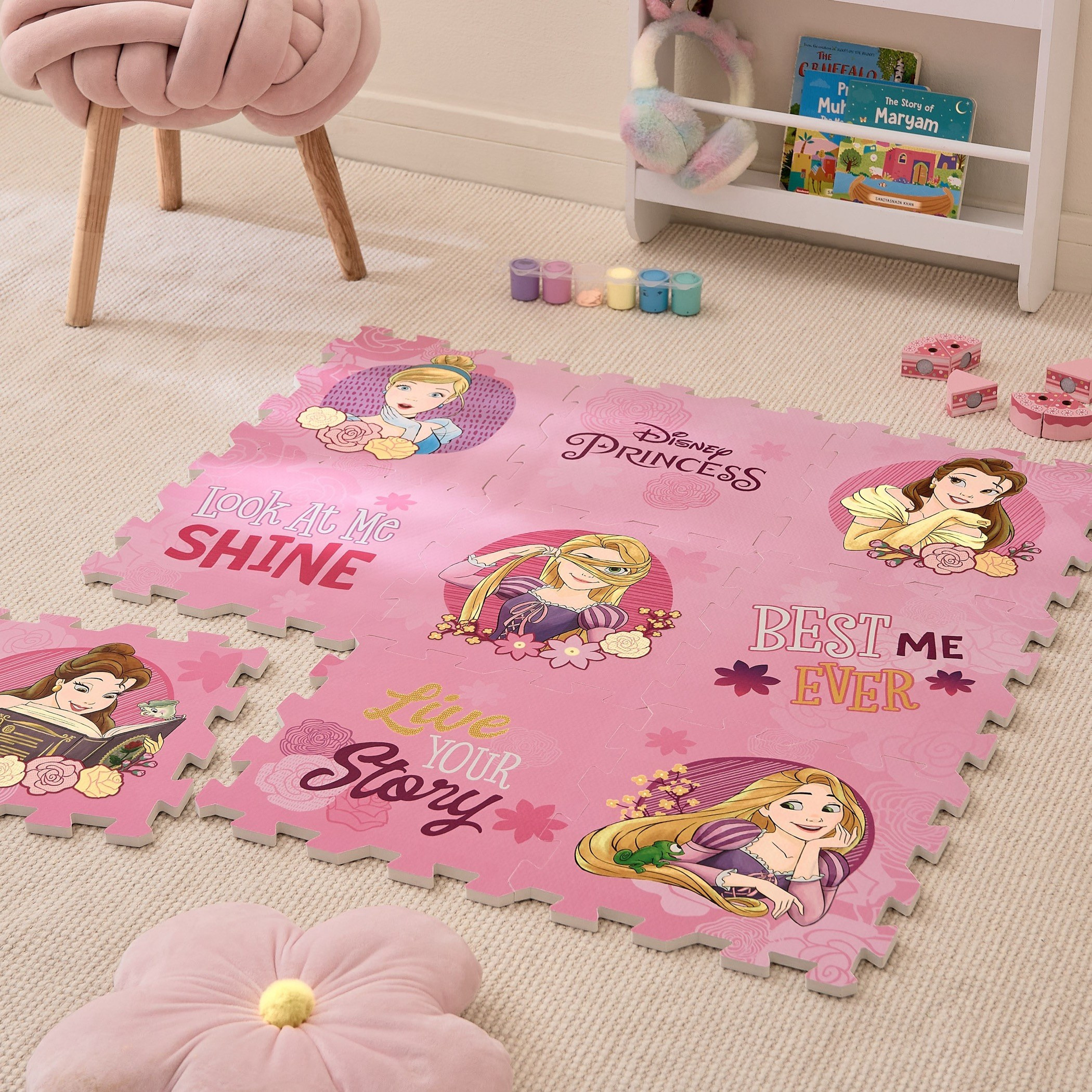 Shop Disney Princess 9-Piece Extra Thick Playmat - 91x91x1 cm ...