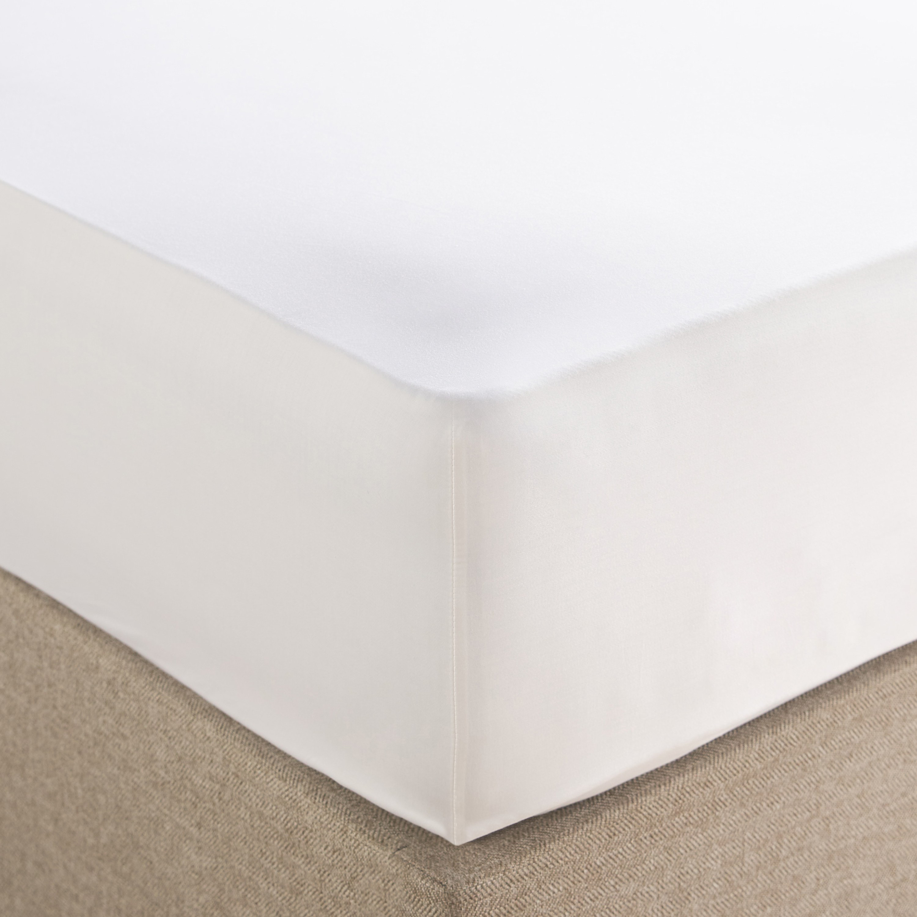 37.5 Degree Cotton Sateen 400 Thread Count Full Fitted Sheet - 120x200 cm-household-bedding-sheetsandpillowcases-fittedsheets-image-1