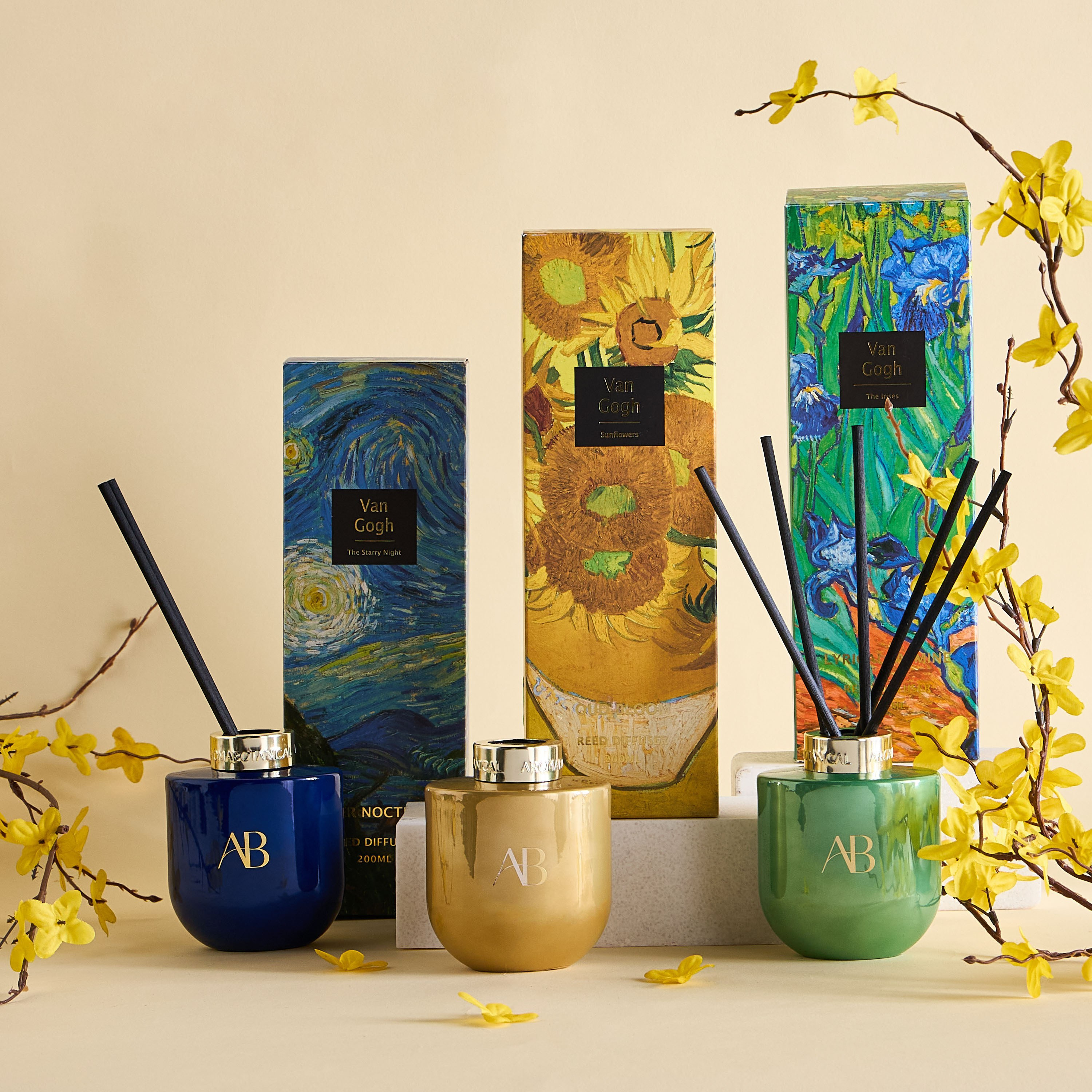 Masters Van Gogh Starry Night Amber Noctur Reed Diffuser - 200 ml-household-homefragrance-reeddiffusers-image-4