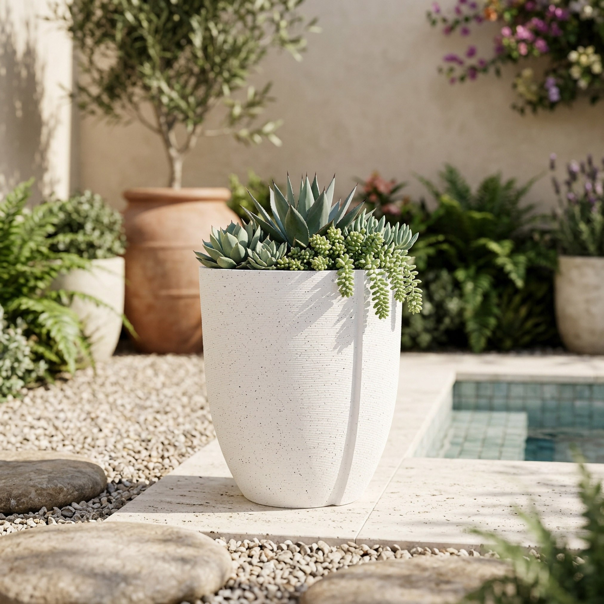 Speck Geo Polyresin Planter - 35 cm-household-gardenandoutdoor-potsandplanters-planters-image-4