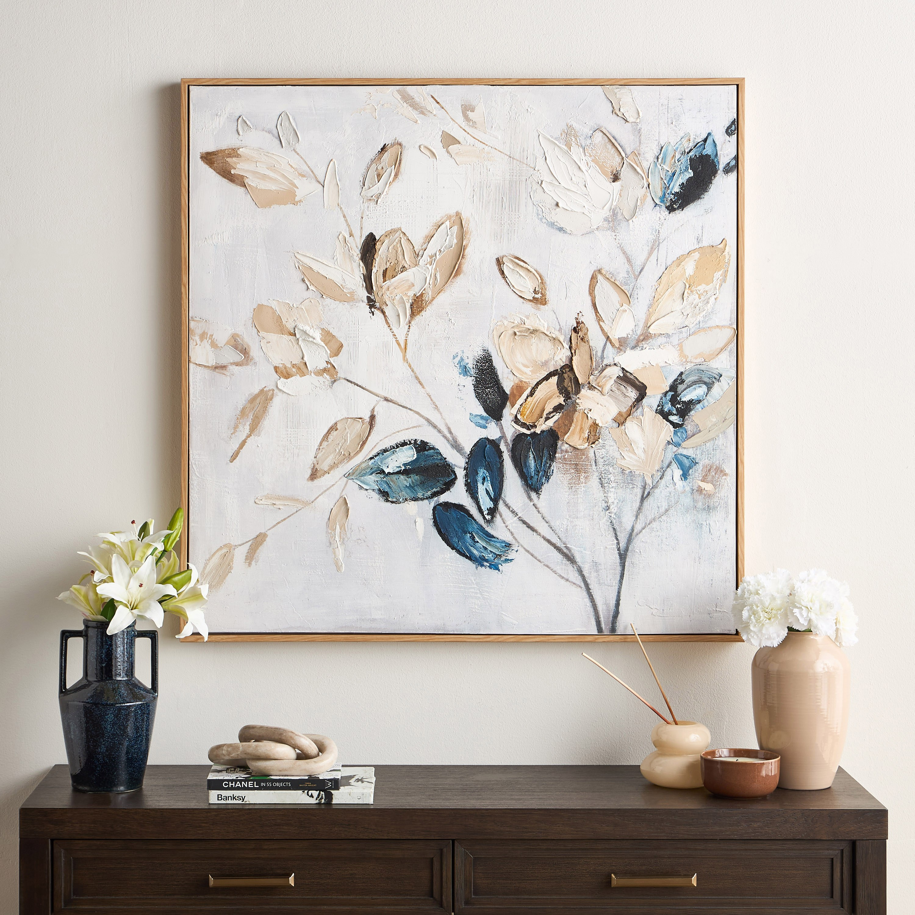زينة حائط كانفاس مؤطرة - ساندرين - 100x100 سم-household-walldecorandmirrors-wallart-image-3