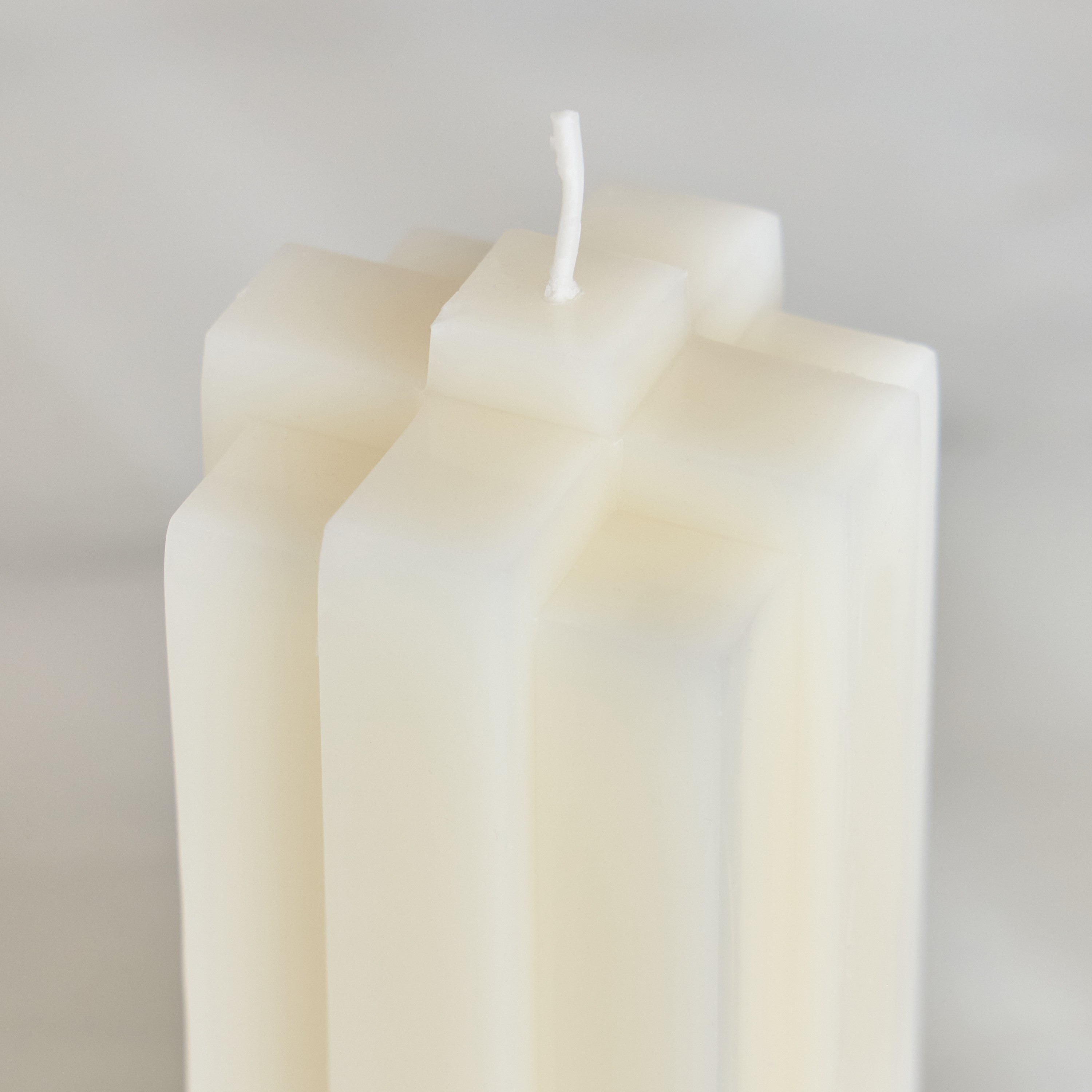 Geometric Unscented Pillar Candle - 50 h-household-homefragrance-candles-image-3