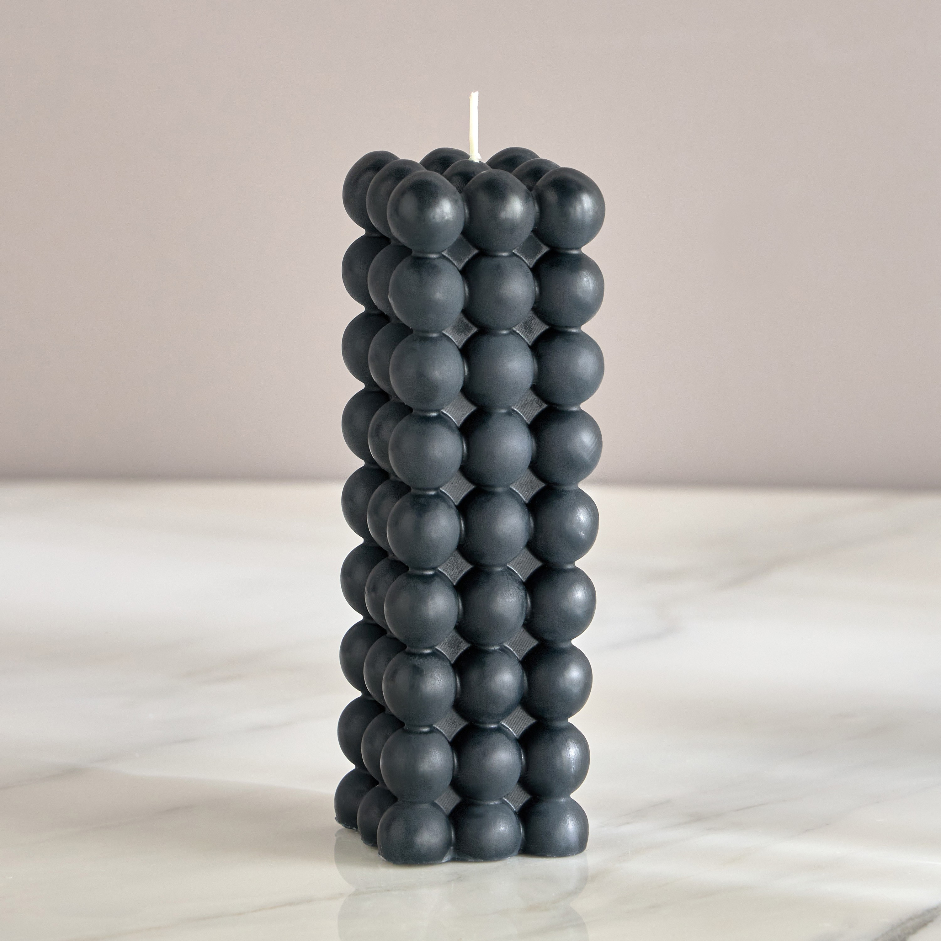 Bubbles Unscented Pillar Candle - 35 h-household-homefragrance-candles-image-2
