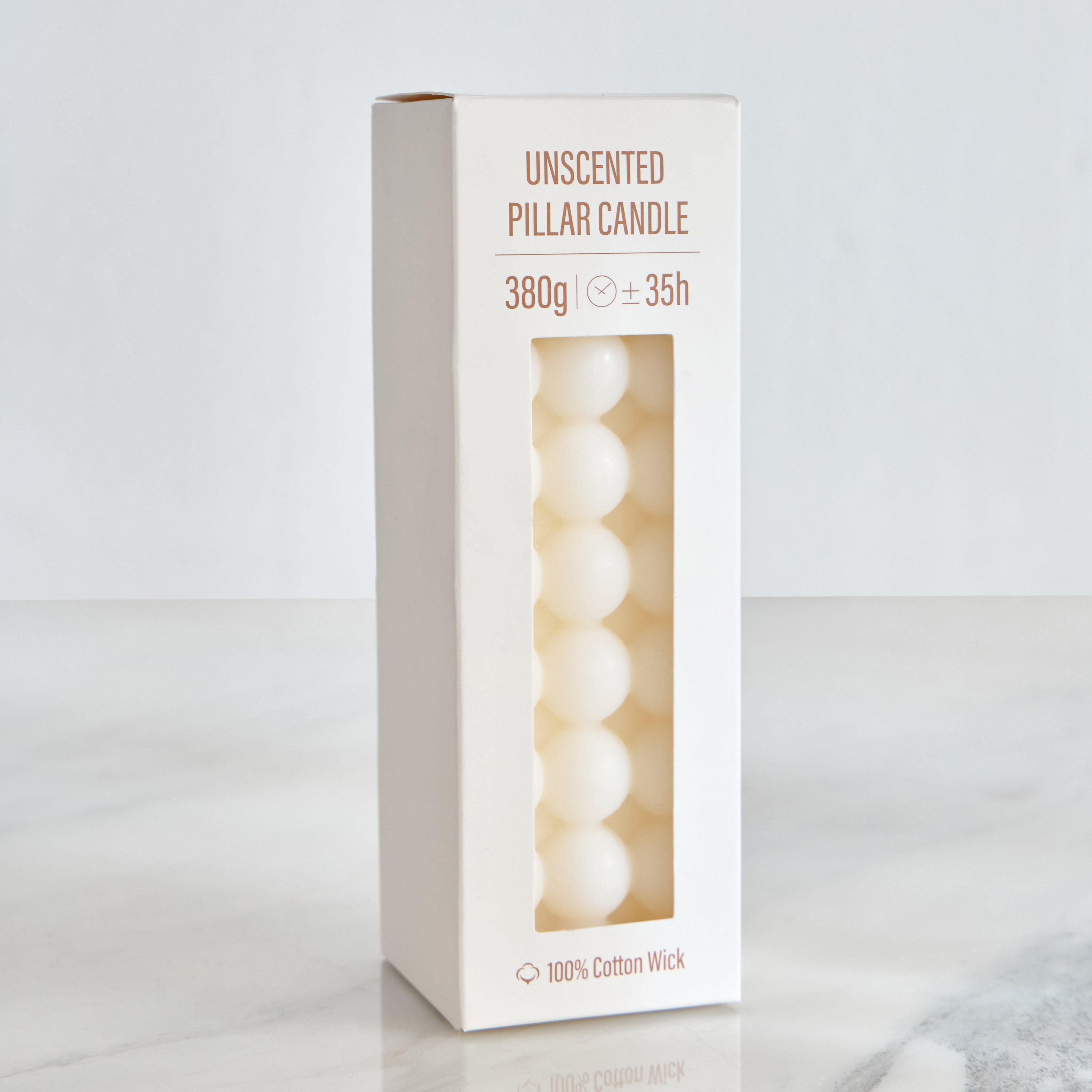Bubbles Unscented Pillar Candle - 35 h-household-homefragrance-candles-image-5