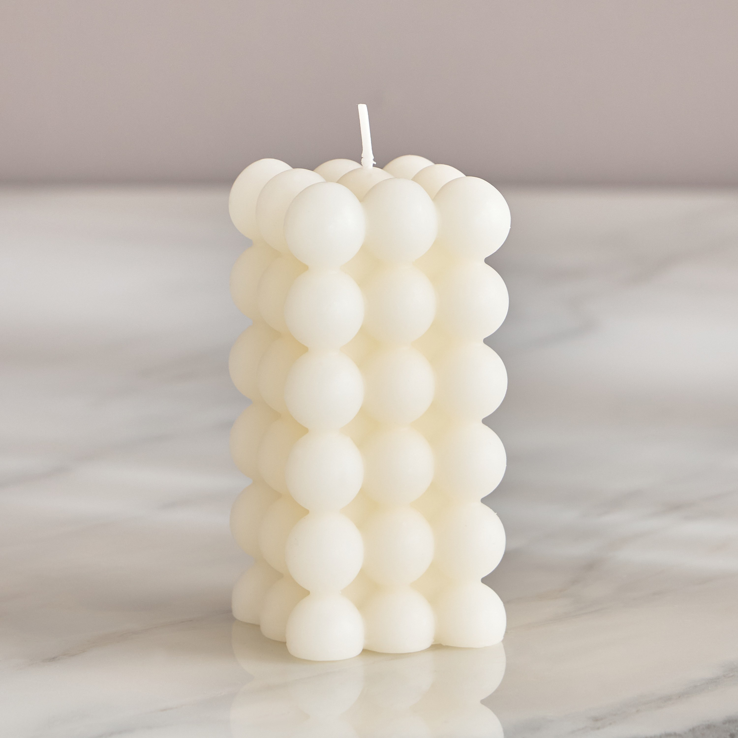 Bubbles Unscented Pillar Candle - 30 h-household-homefragrance-candles-image-2