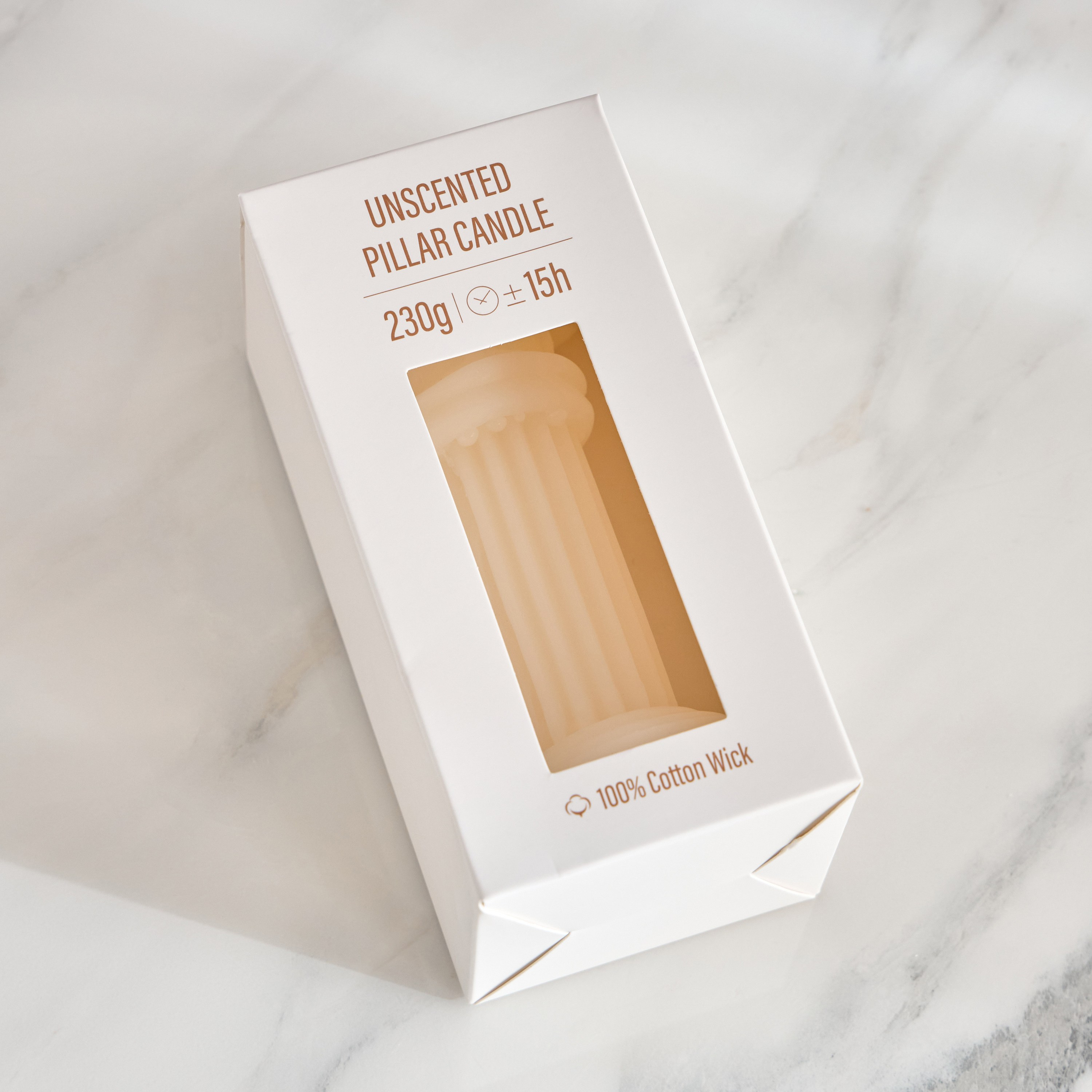 Roman Unscented Pillar Candle - 15 h-household-homefragrance-candles-image-1