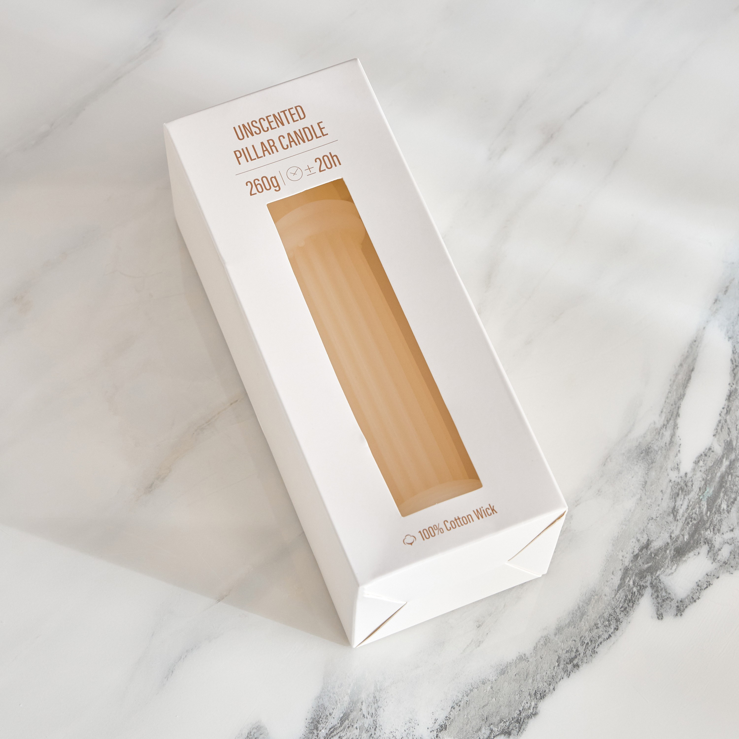 Roman Unscented Pillar Candle - 20 h-household-homefragrance-candles-image-1