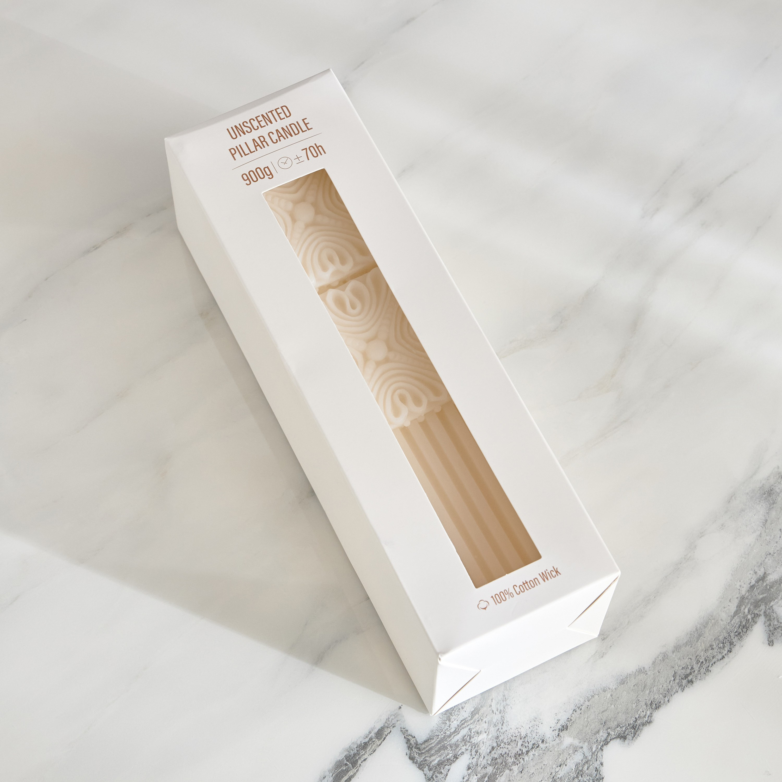 Roman Unscented Pillar Candle - 70 h-household-homefragrance-candles-image-1