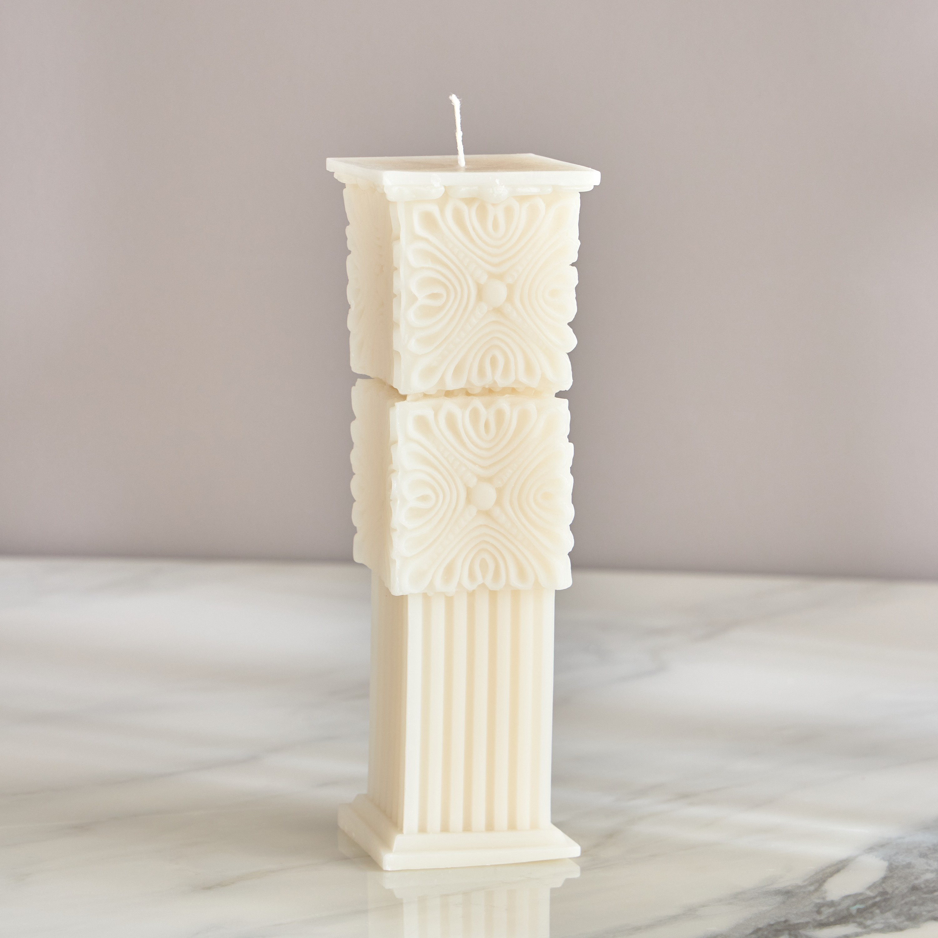 Roman Unscented Pillar Candle - 70 h-household-homefragrance-candles-image-2