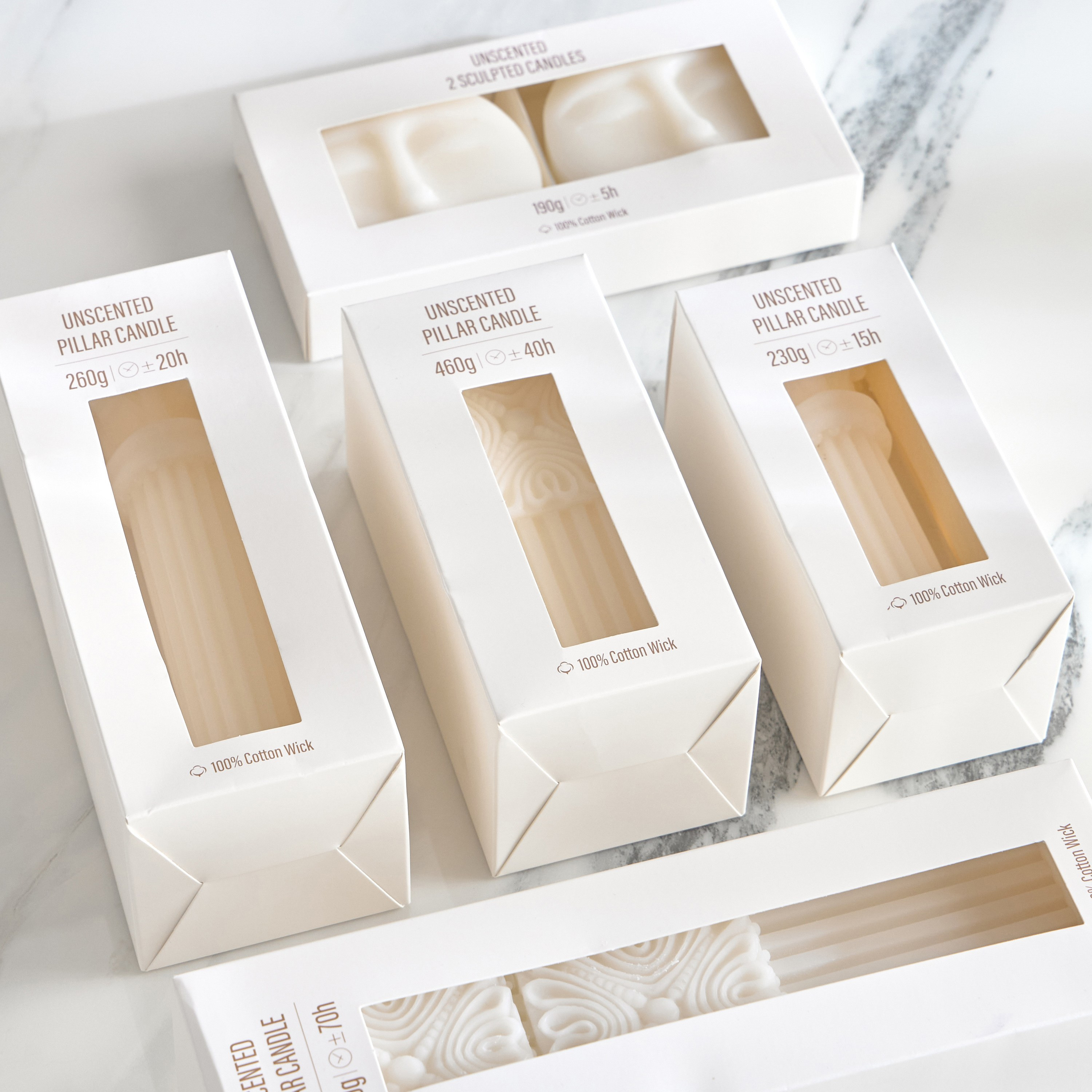 Roman Unscented Pillar Candle - 70 h-household-homefragrance-candles-image-4