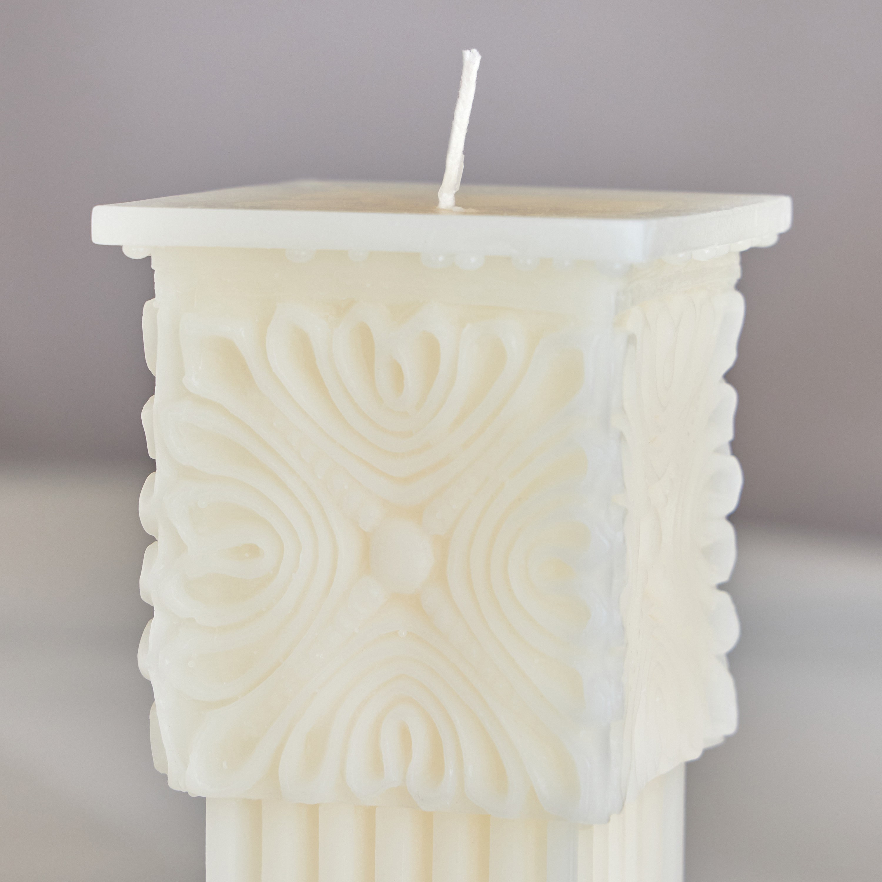 Roman Unscented Pillar Candle - 40 h-household-homefragrance-candles-image-3