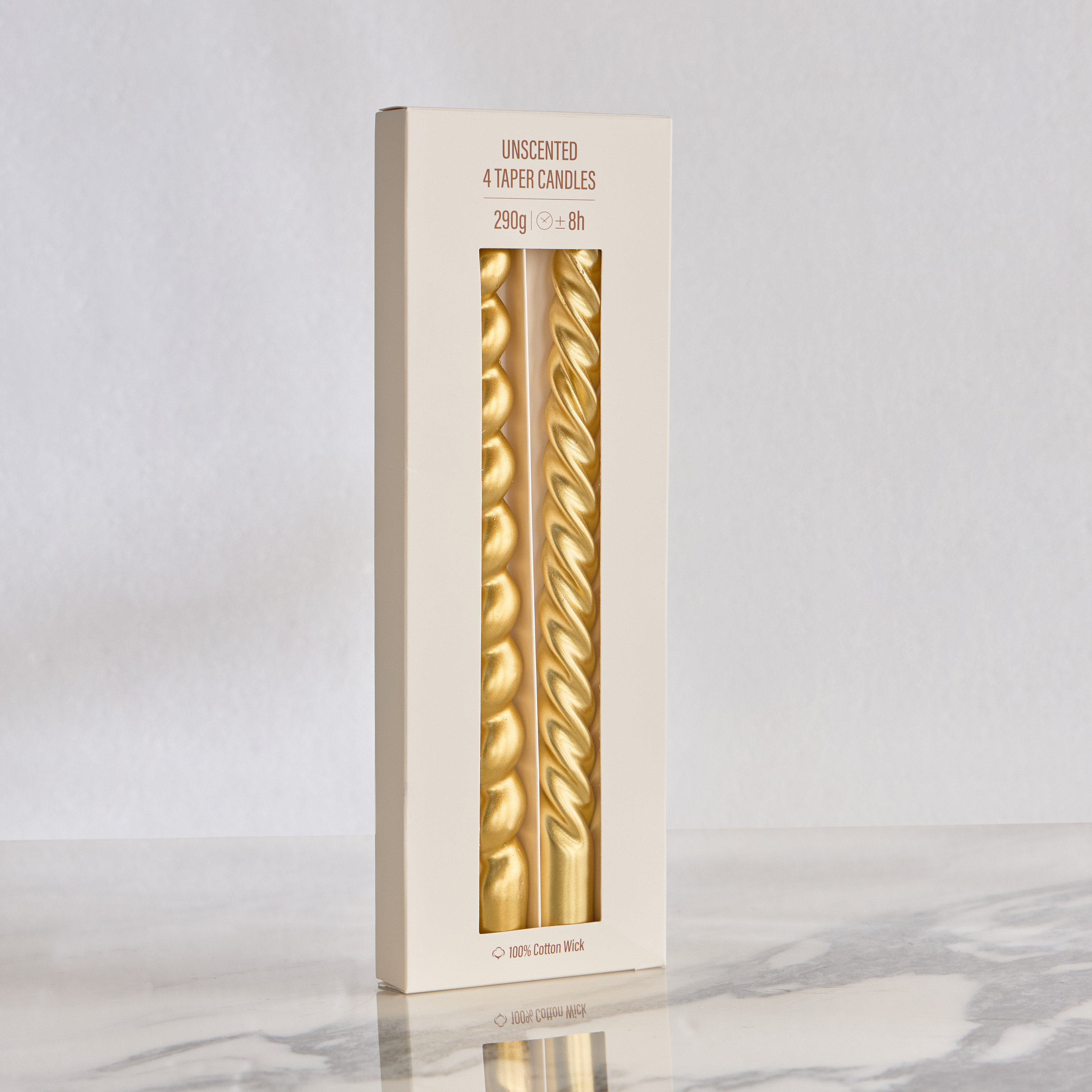 Mixed 4-Piece Unscented Taper Candle Set - 8 h-household-homefragrance-candles-image-5
