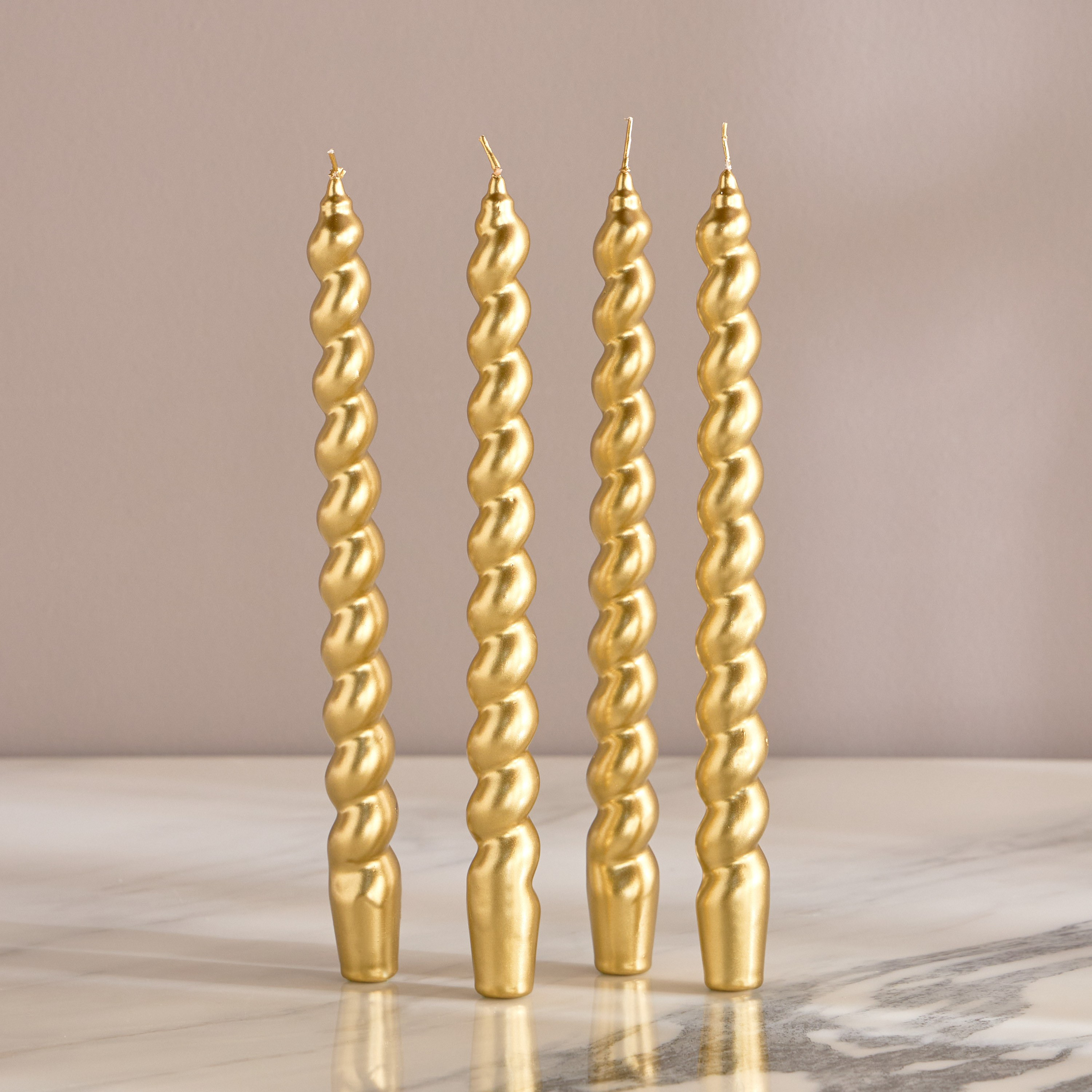 مجموعة شموع رفيعة بدون عطر 4 قطع بتصميم عريض-household-homefragrance-candles-image-2